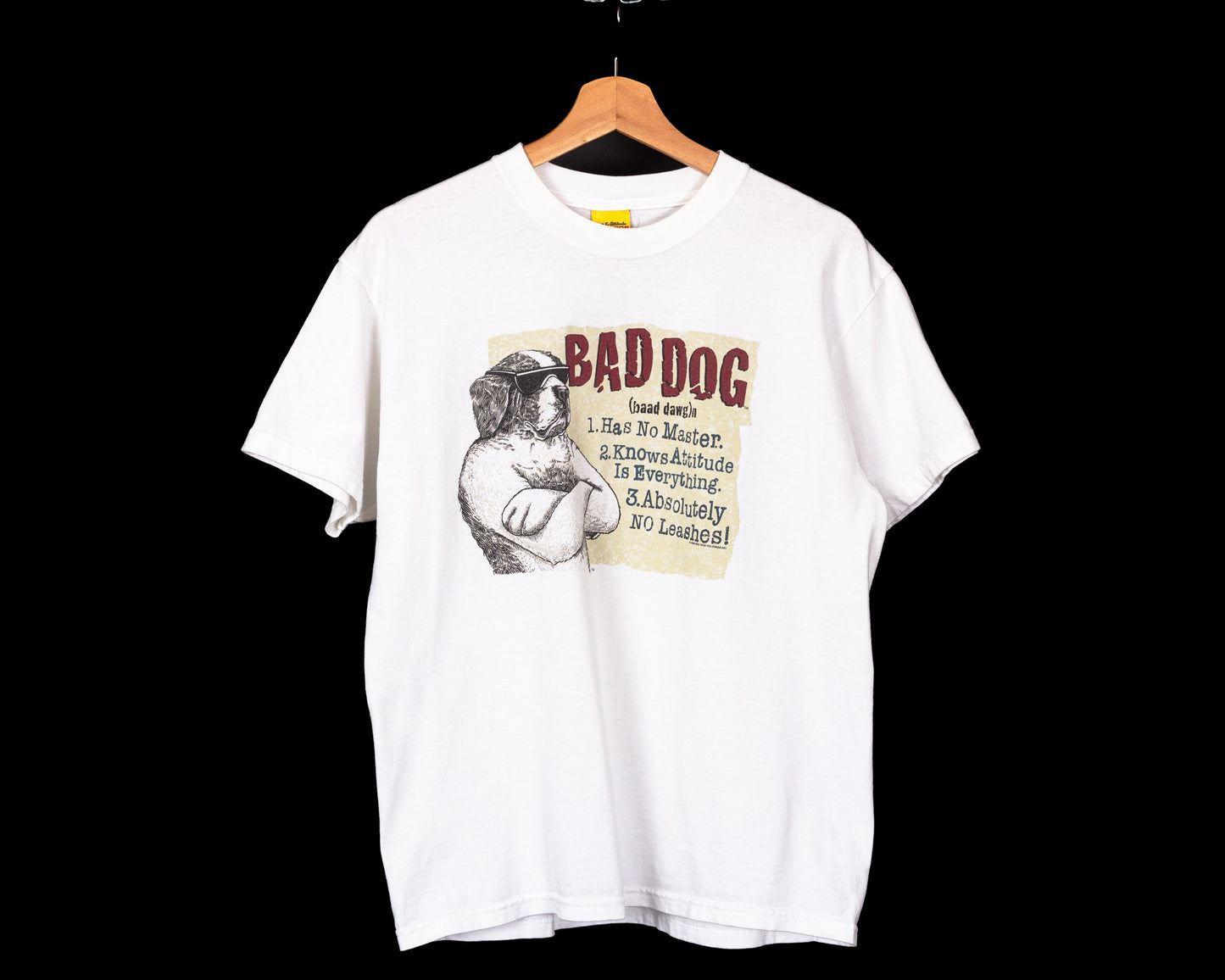 90s Big Dogs "Bad Dog" T Shirt - Medium 