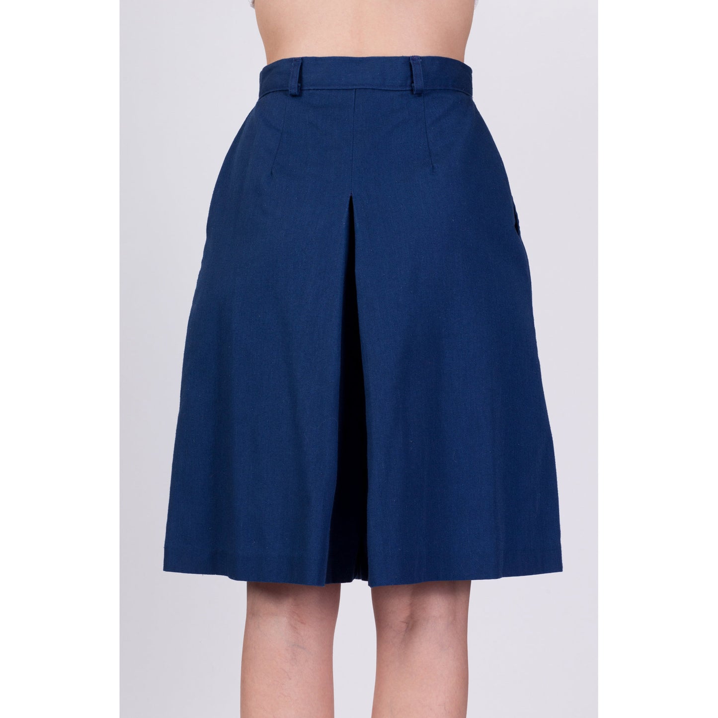 80s Blue High Waisted Culottes - Small, 26" 
