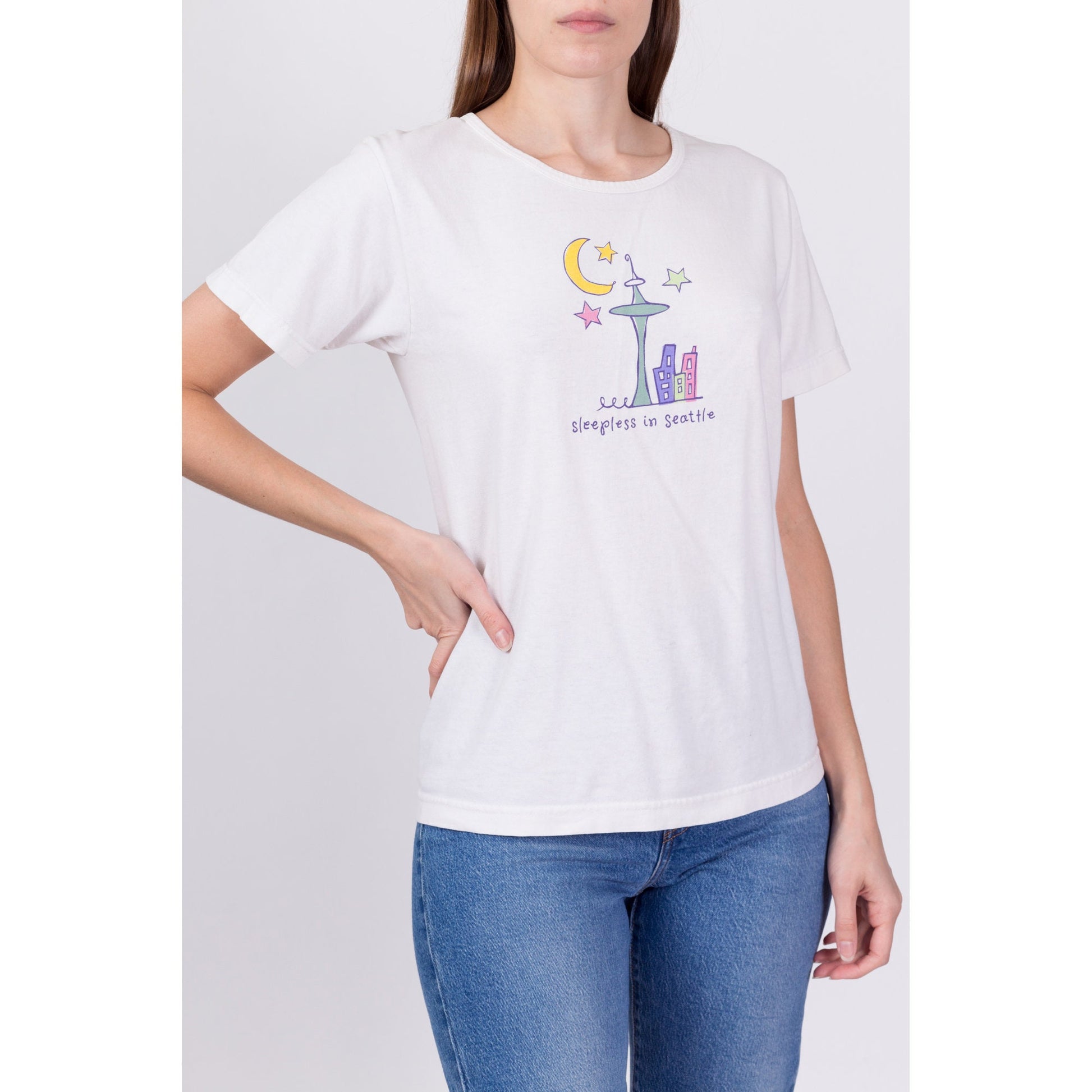 90s Sleepless In Seattle Movie T Shirt - Medium 