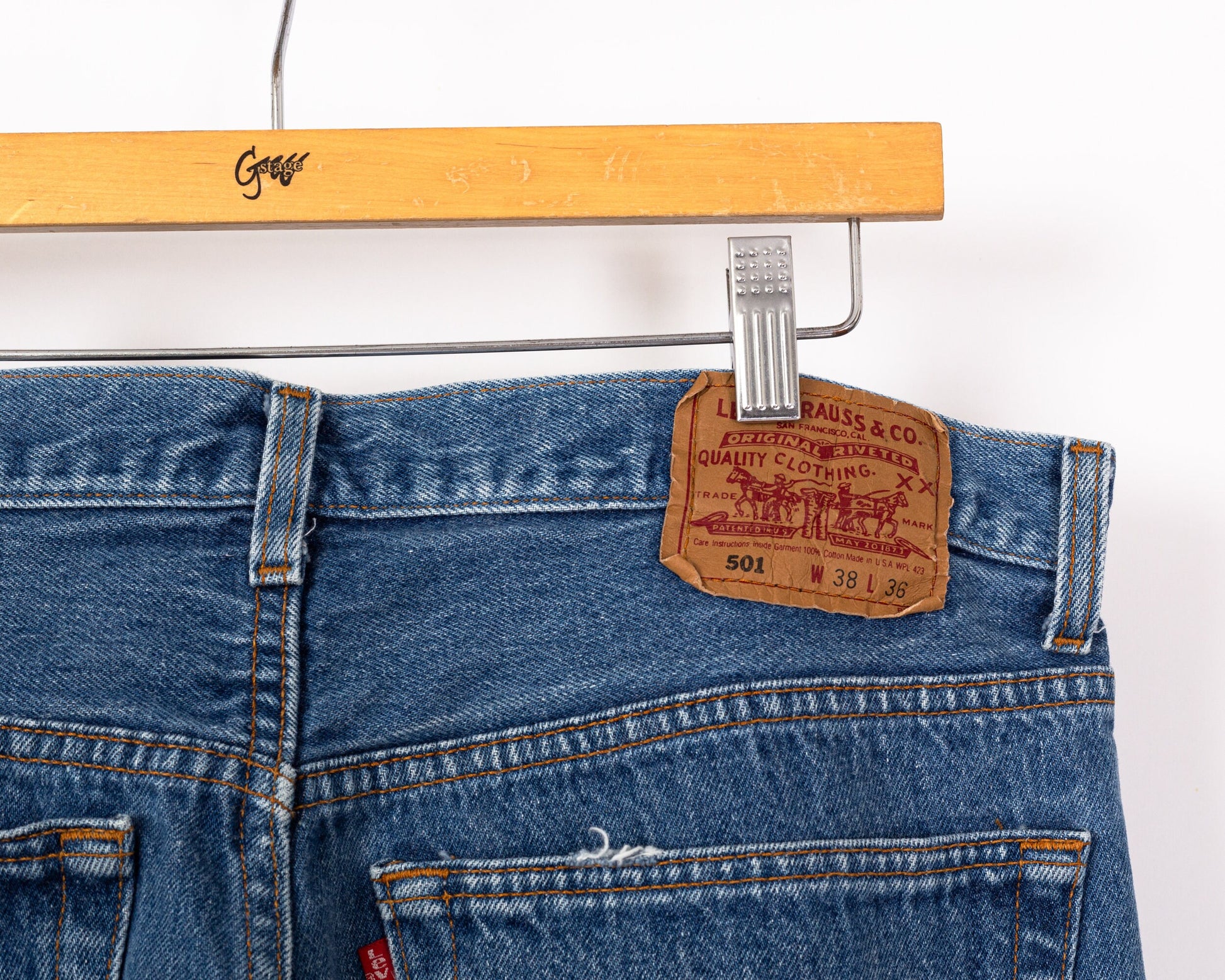 Vintage Levi's 501 Made In USA Jeans - 34" Waist 