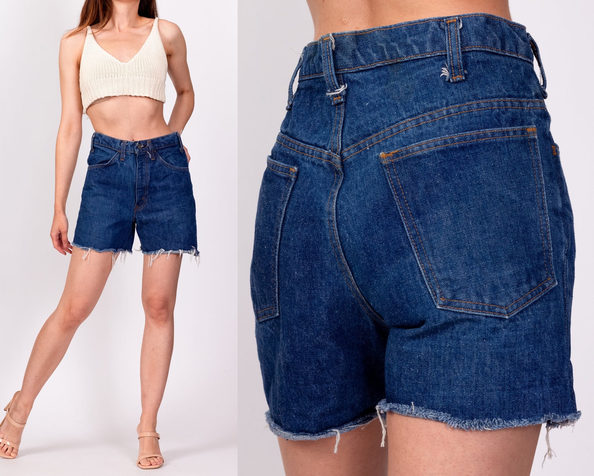 70s Cut Off Jean Shorts - Men's XS 