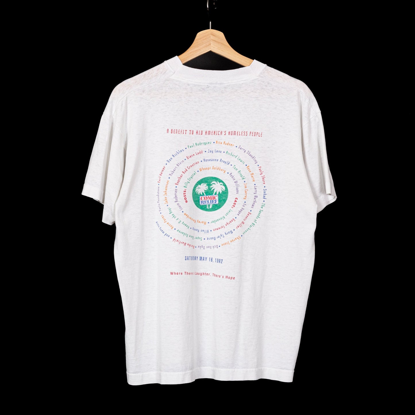 1992 Comic Relief T Shirt - Men's Medium, Women's Large 