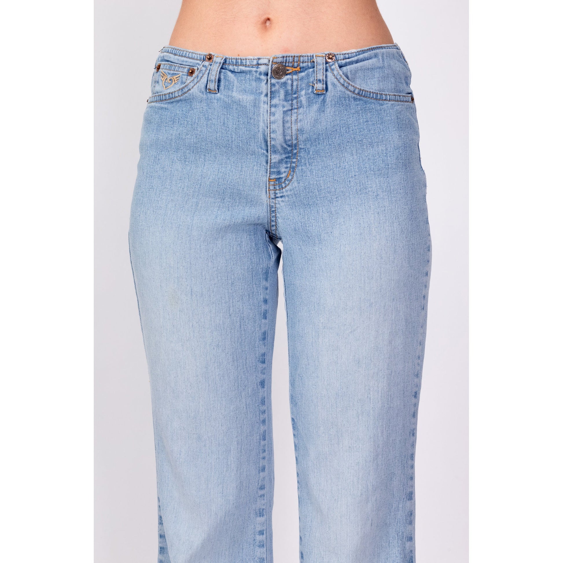 Y2K Low Rise Light Wash Bootcut Jeans - Extra Small 