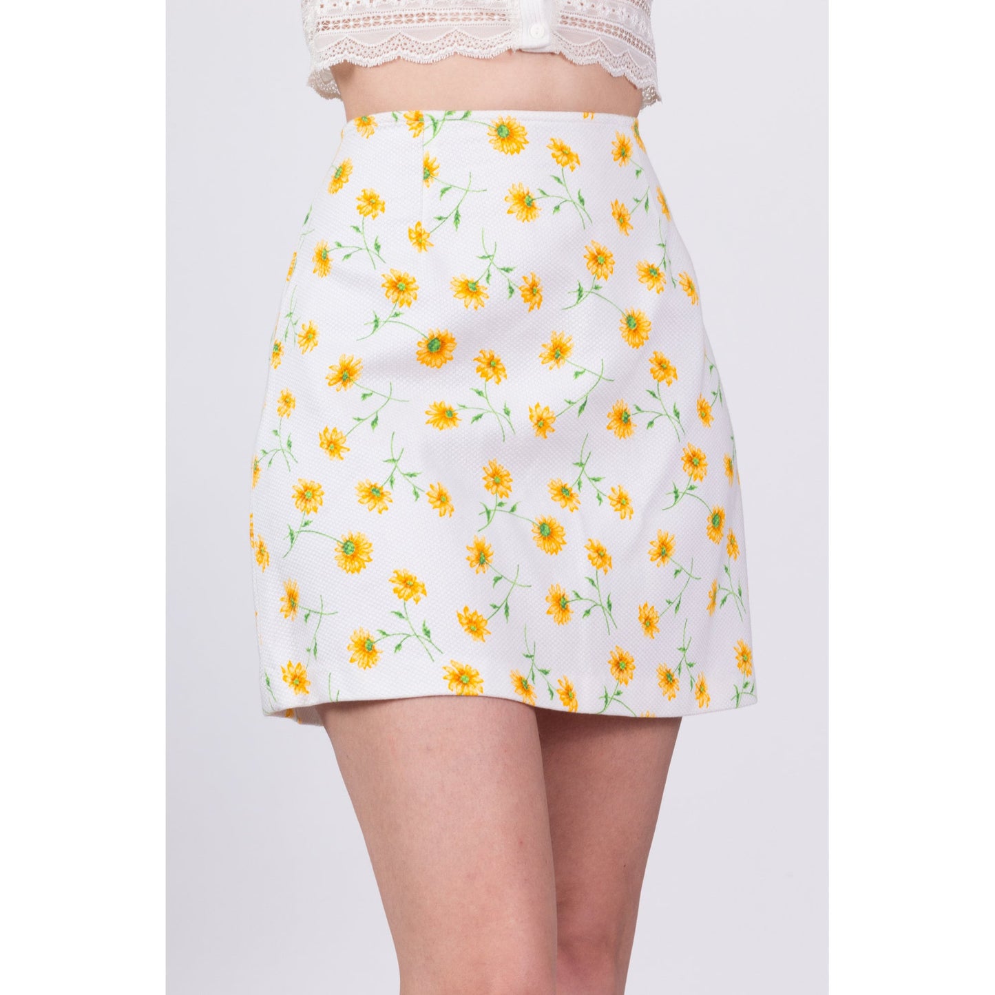 90s Express Floral Mini Skirt - Small, 26" 