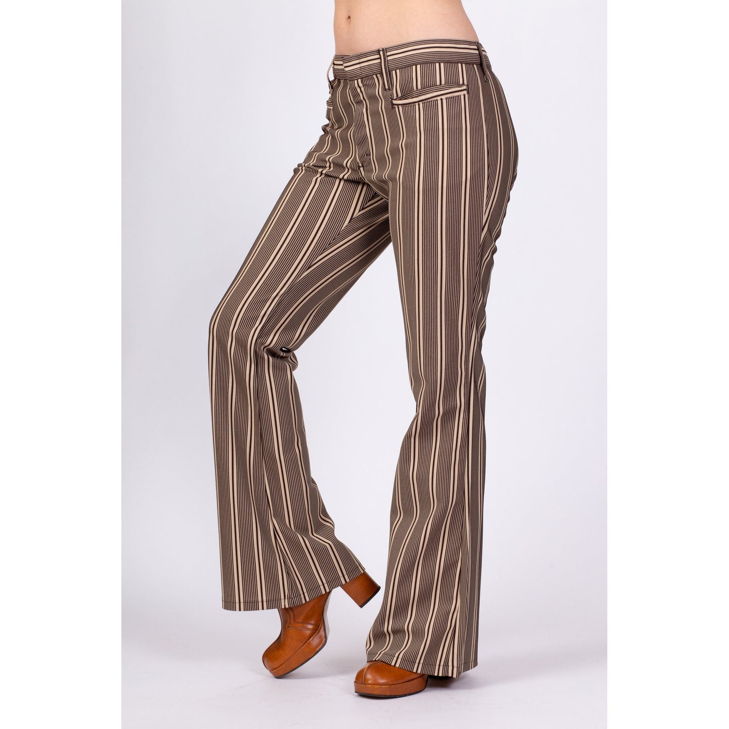 70s Velvet Striped Low Rise Flared Pants - Medium – Flying Apple Vintage