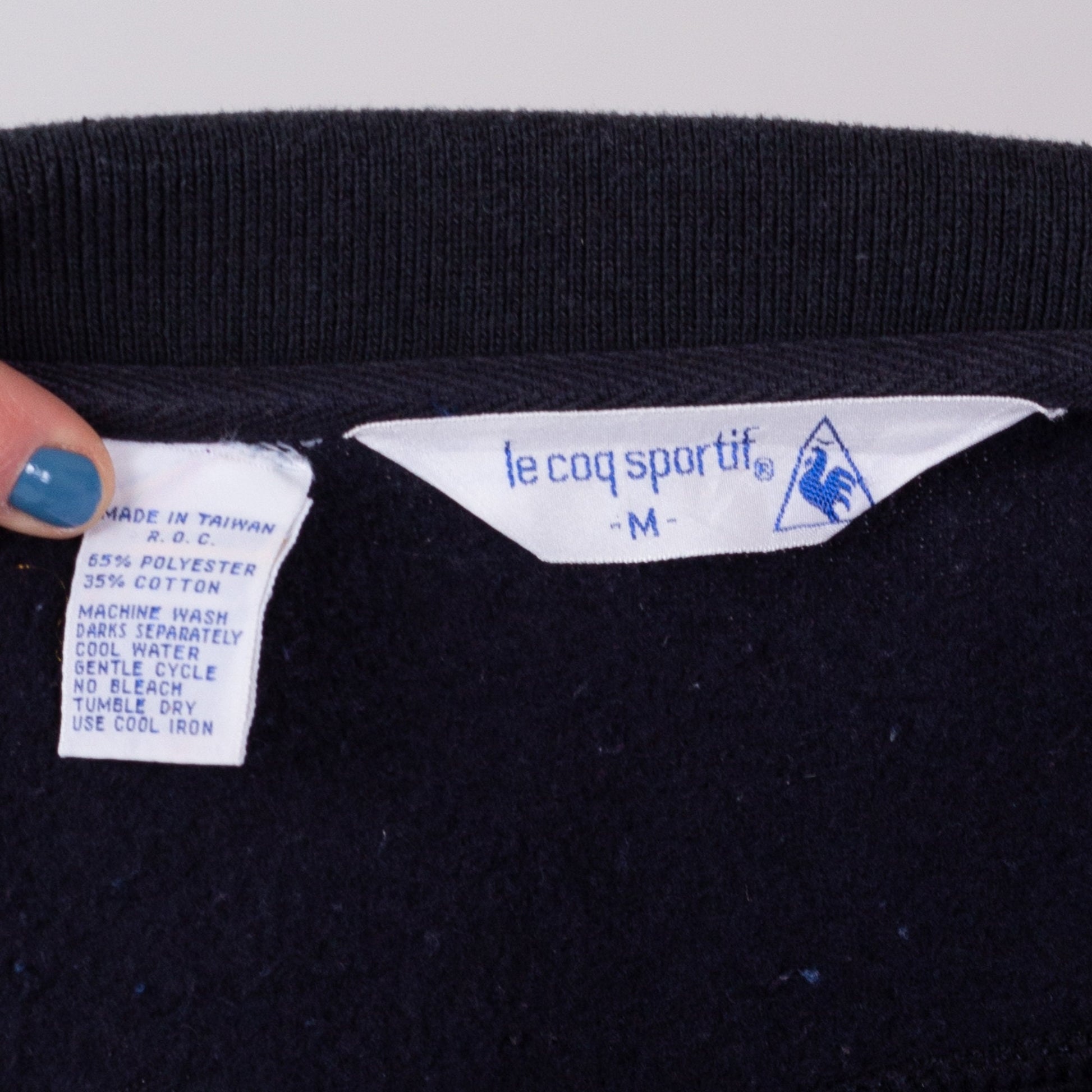 80s Le Coq Sportif Cardigan Sweatshirt - Medium 