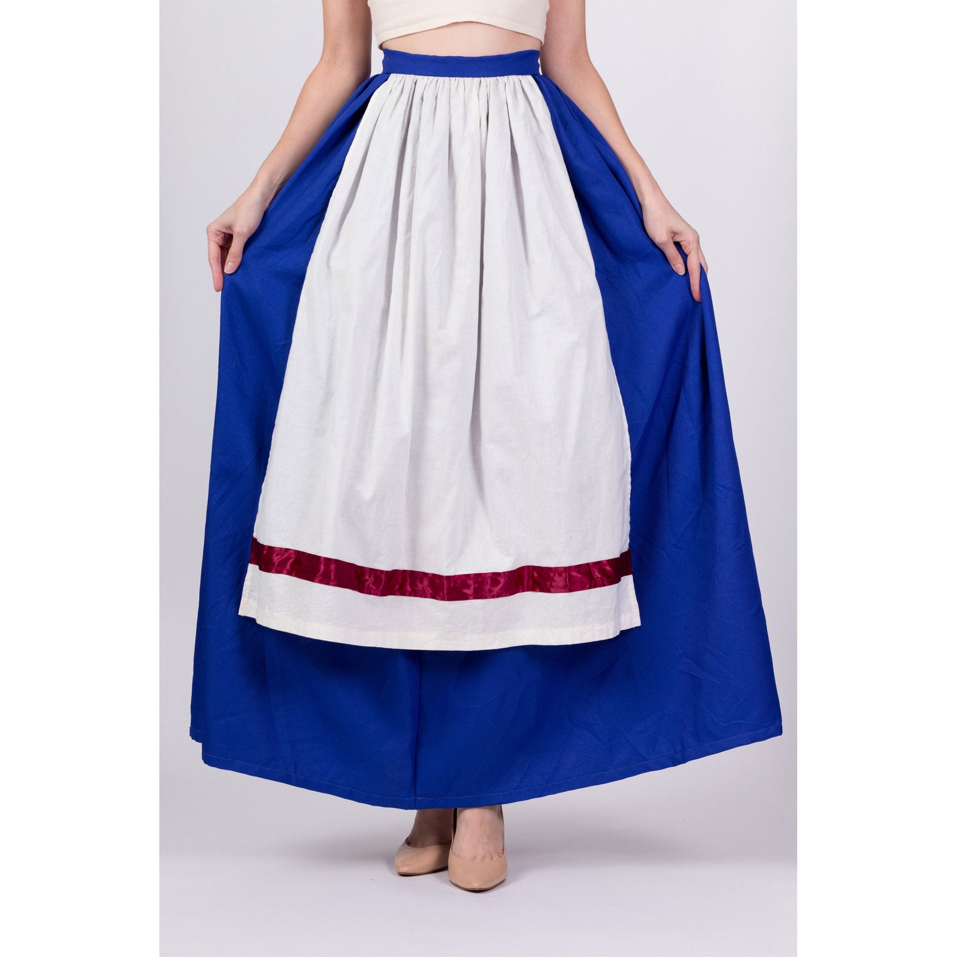 Vintage 70s Folk Costume Skirt - Medium, 29.5" 