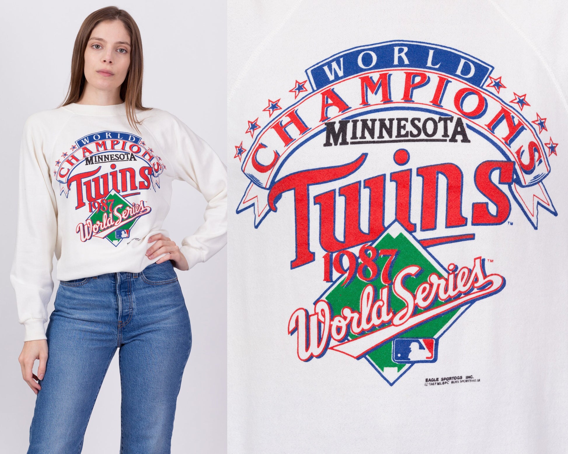 1987 Minnesota Twins World Series Sweatshirt - Men's Small, Women's Medium