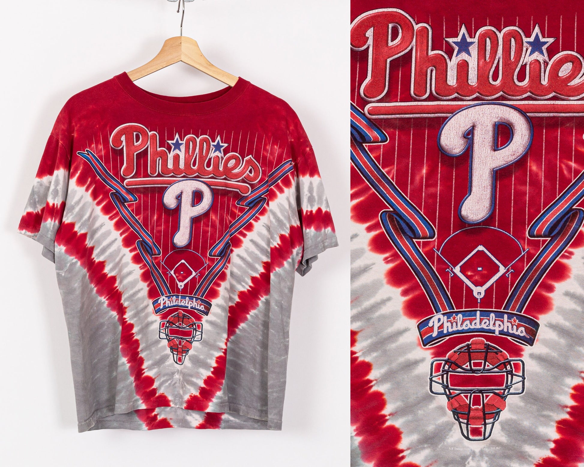 Vintage Old School Philly Baseball Pinstripe Tee | Philadelphia Baseball | phillygoat XL