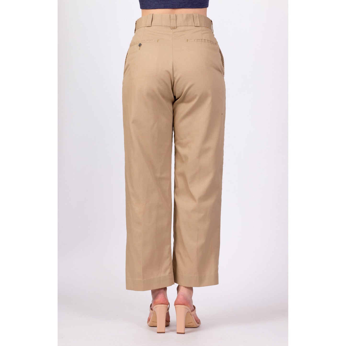 70s Khaki Straight Leg Pants - Men's Small, Women's Medium, 29.5"