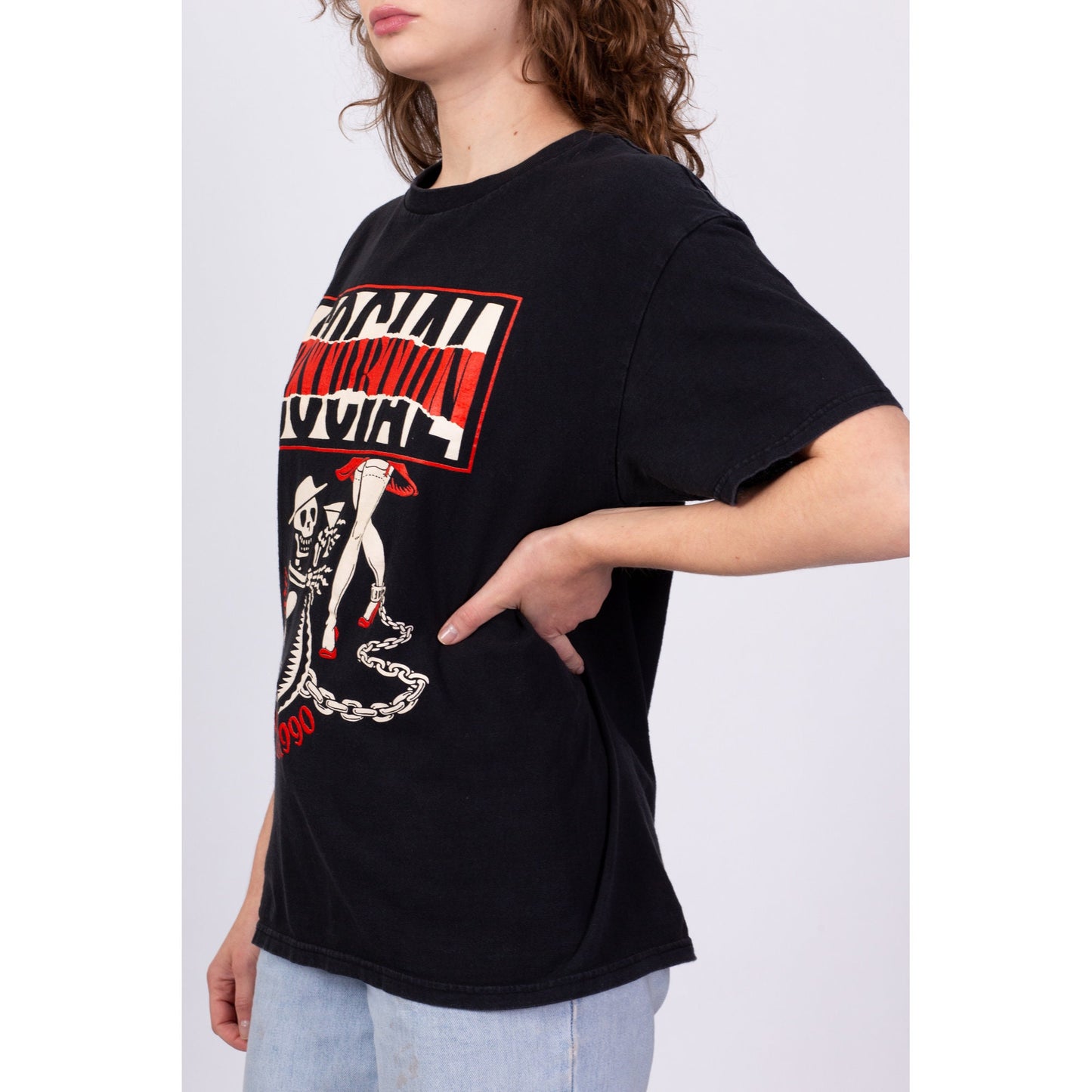 Vintage Social Distortion 1990 Ball & Chain Tour T Shirt - Unisex Large