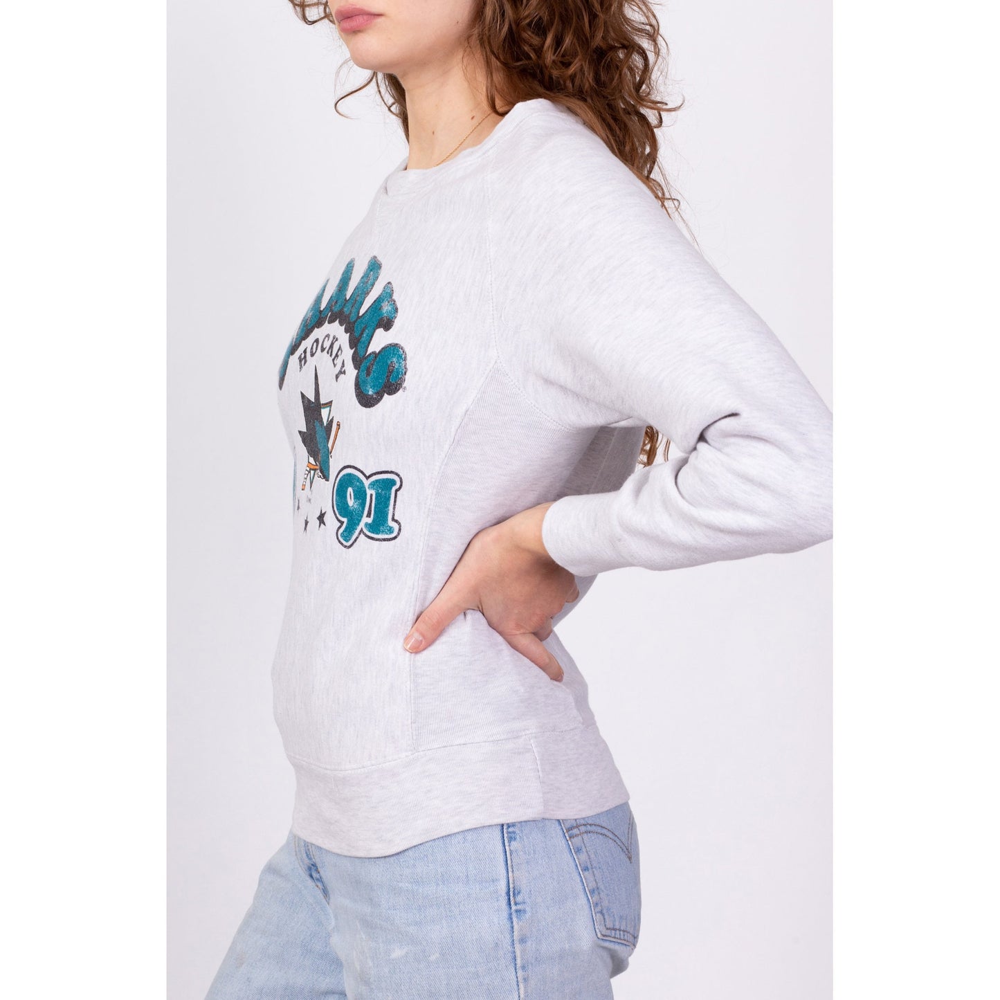 90s San Jose Sharks NHL Sweatshirt - Extra Small