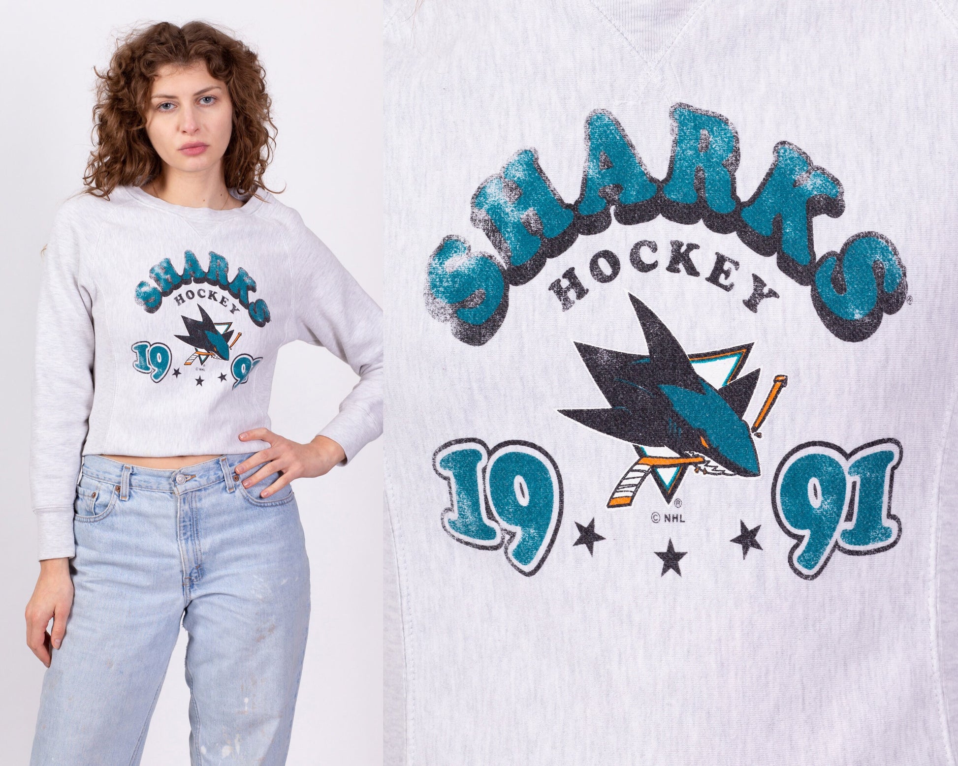 Tops  Vintage San Jose Sharks Sweatshirt Nhl Sharks Shirt Tee