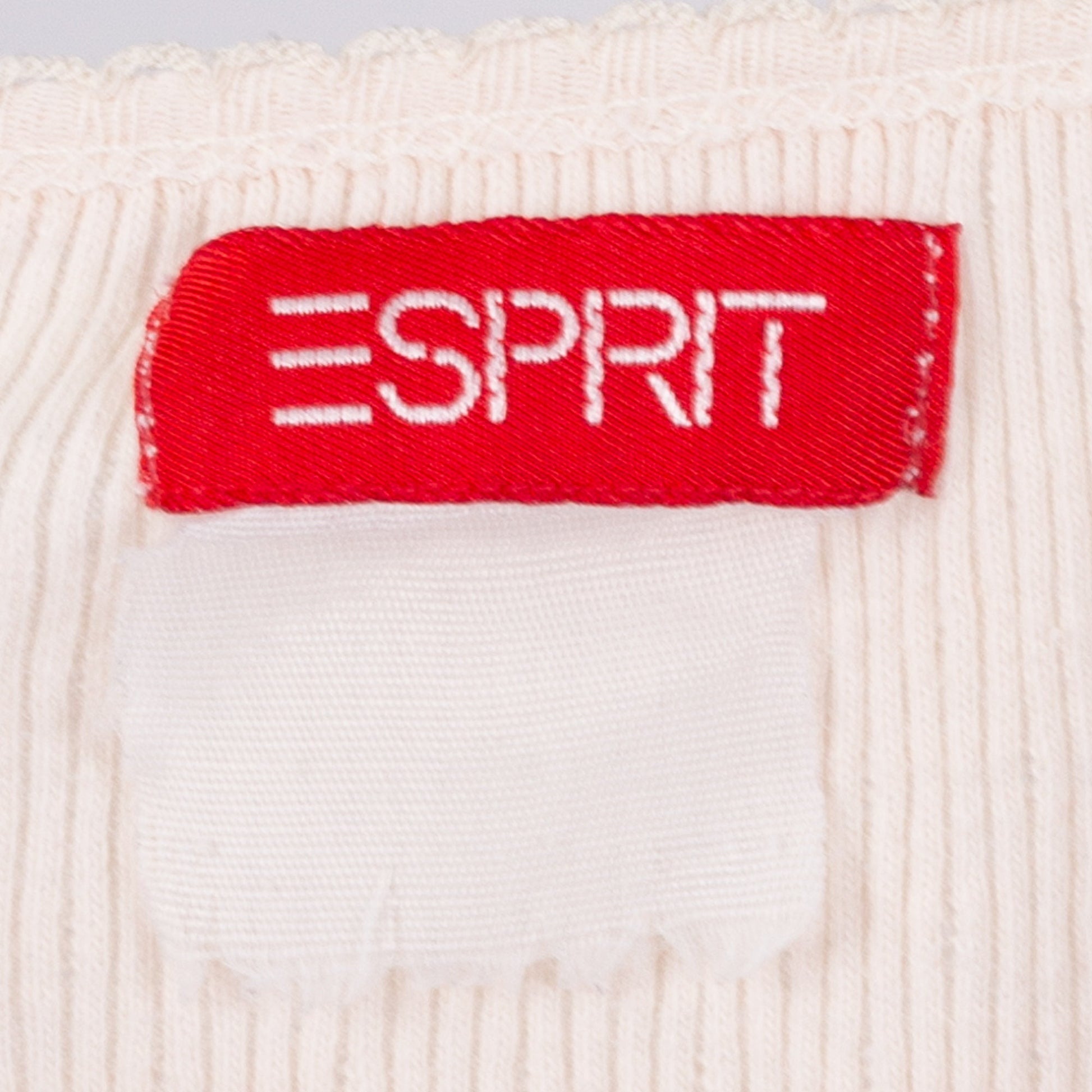 90s Esprit Cotton Thermal Lettuce Hem Top - Small to Medium 
