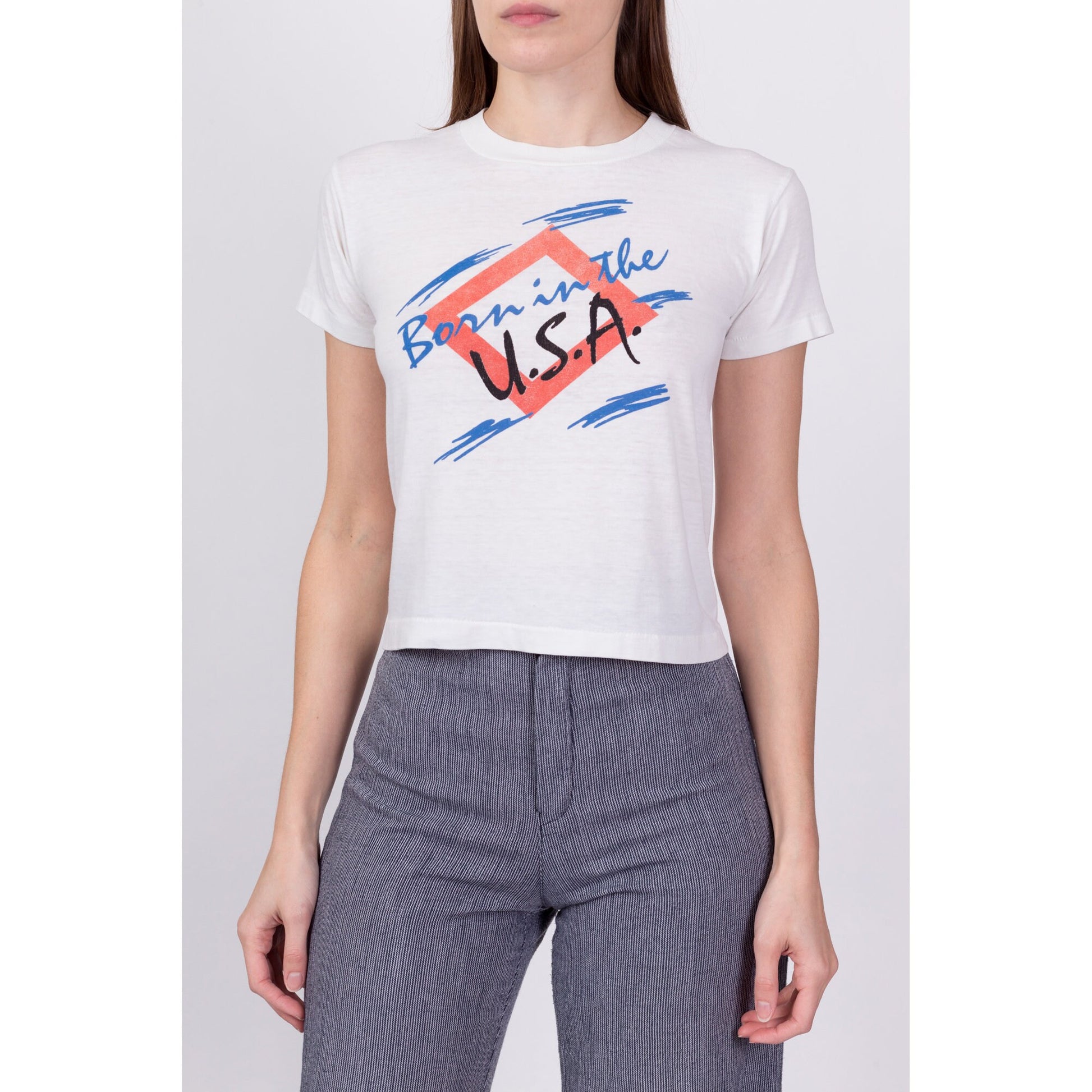 Vintage 80s Born In The USA Bruce Springsteen T Shirt - Extra Small