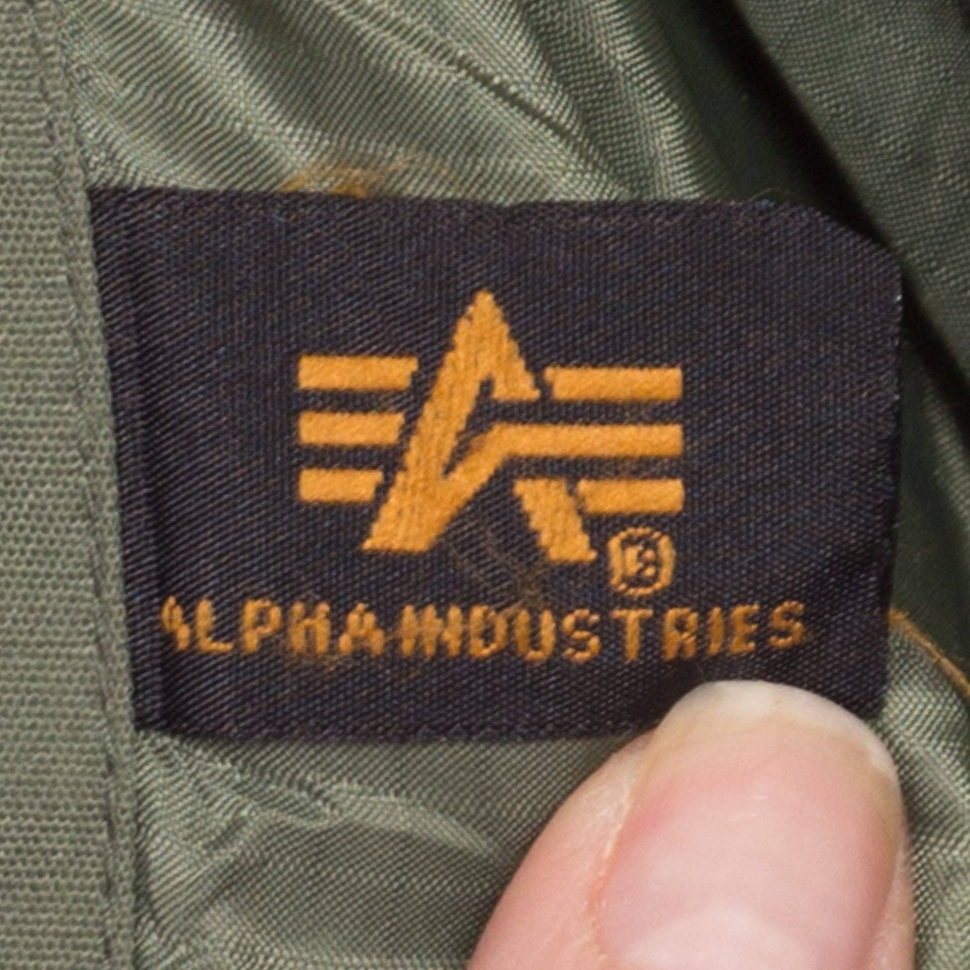 90s Alpha Industries Quilted Army Flying Men\'s Apple – Vintage Jacket Large 