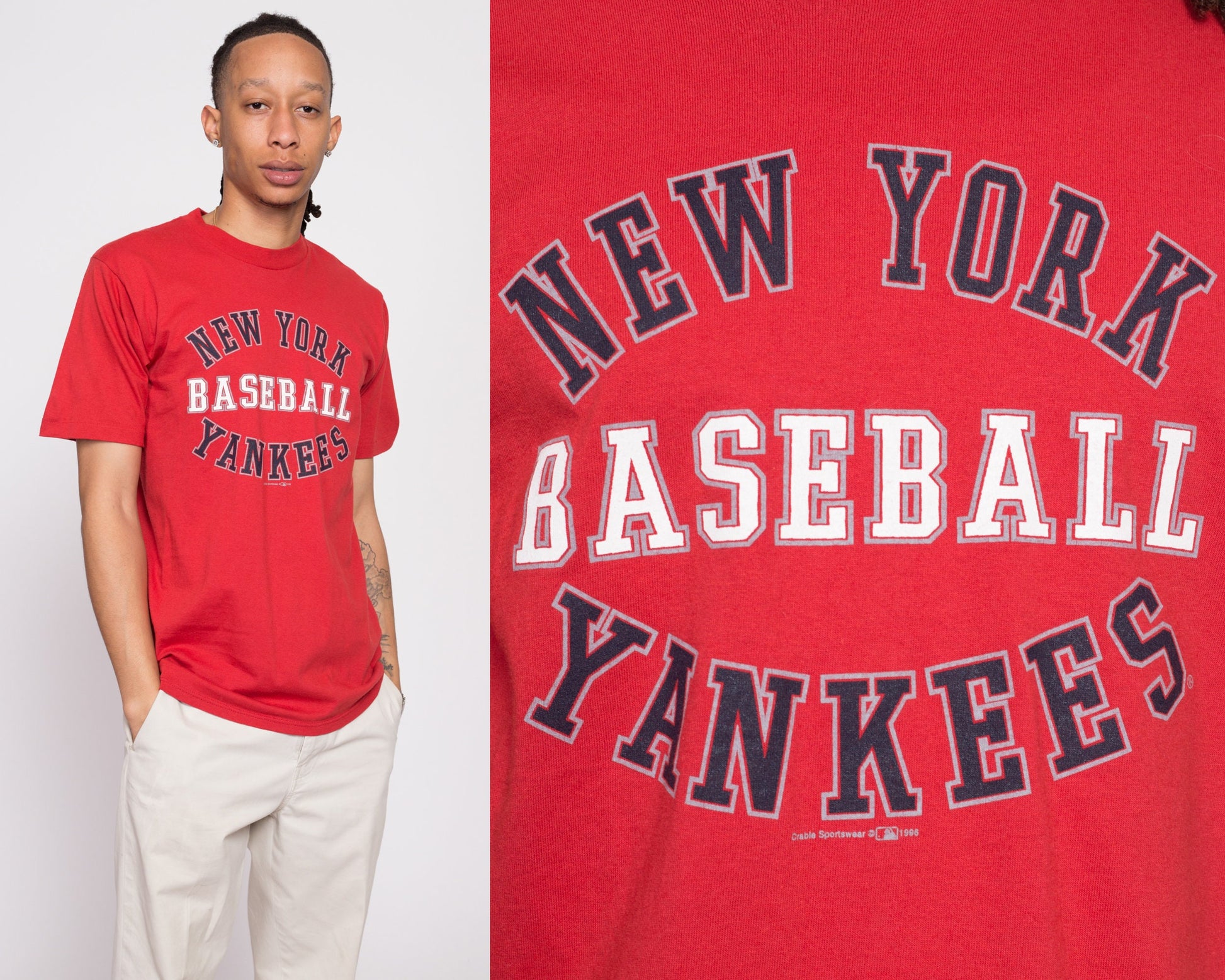 90s New York Yankees Red T Shirt - Unisex Medium – Flying Apple