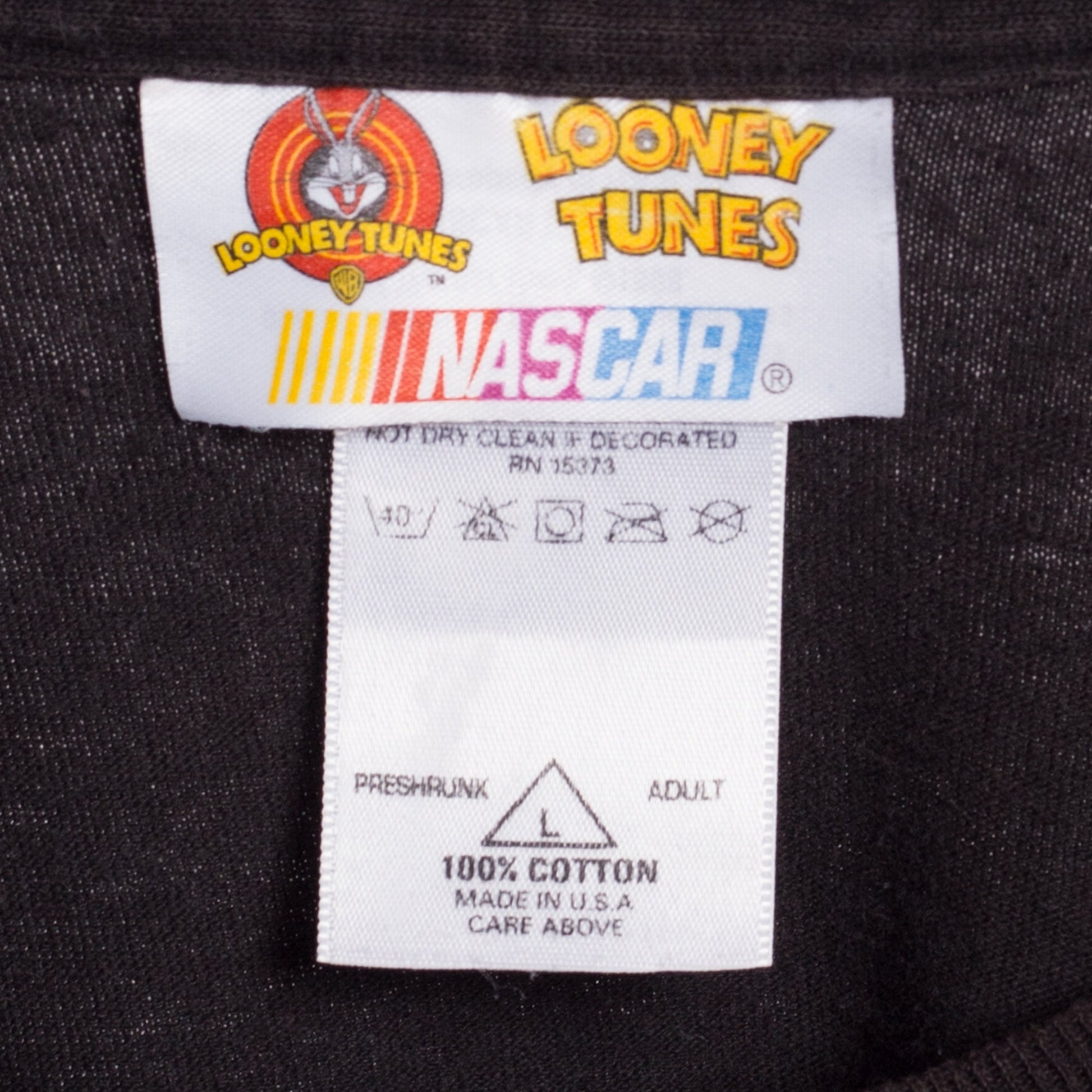 90s Tasmanian Devil NASCAR Racing T Shirt - Men's Medium | Vintage Taz Racing Looney Tunes Graphic Tee
