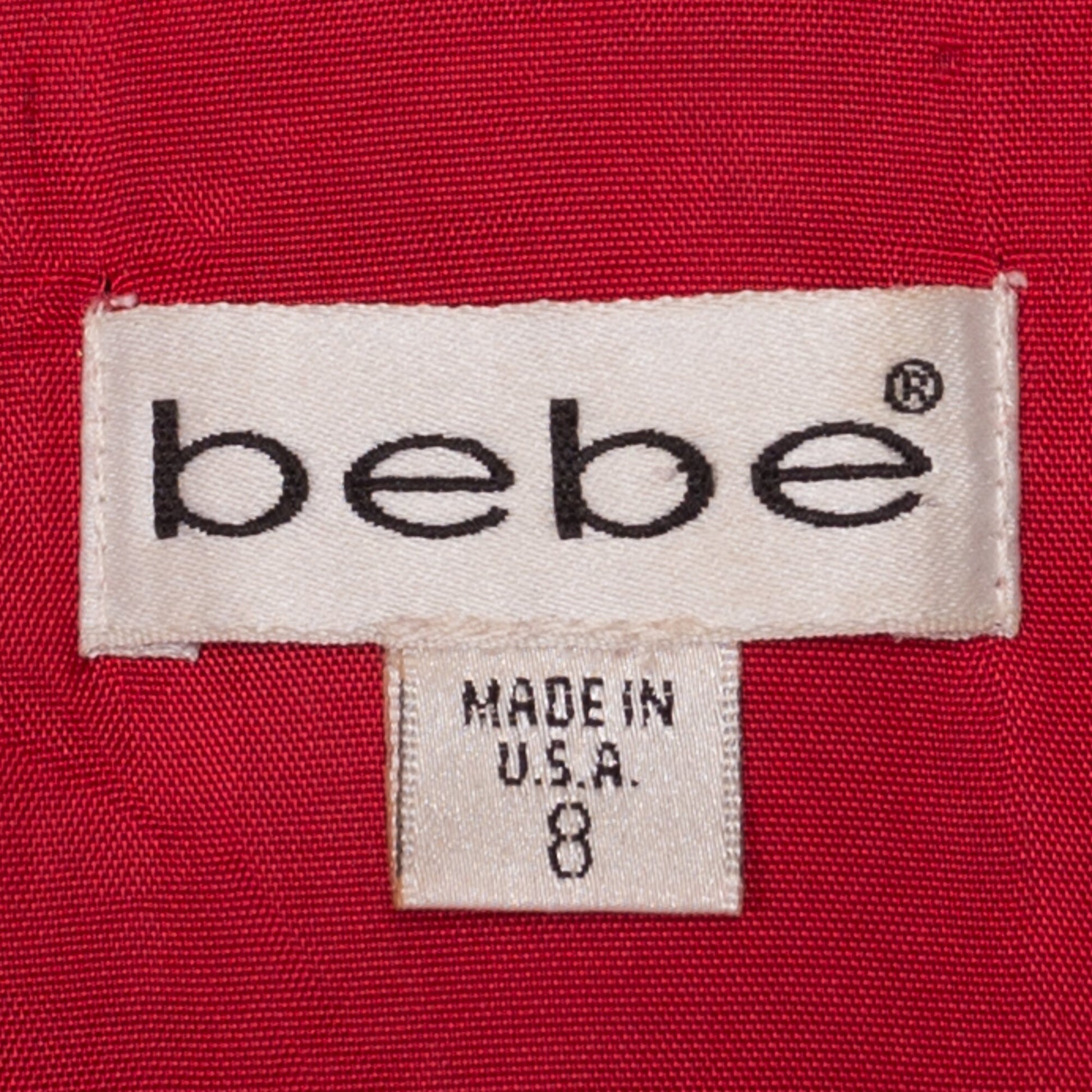 90s Bebe Red Cheongsam Mini Dress - Small to Medium