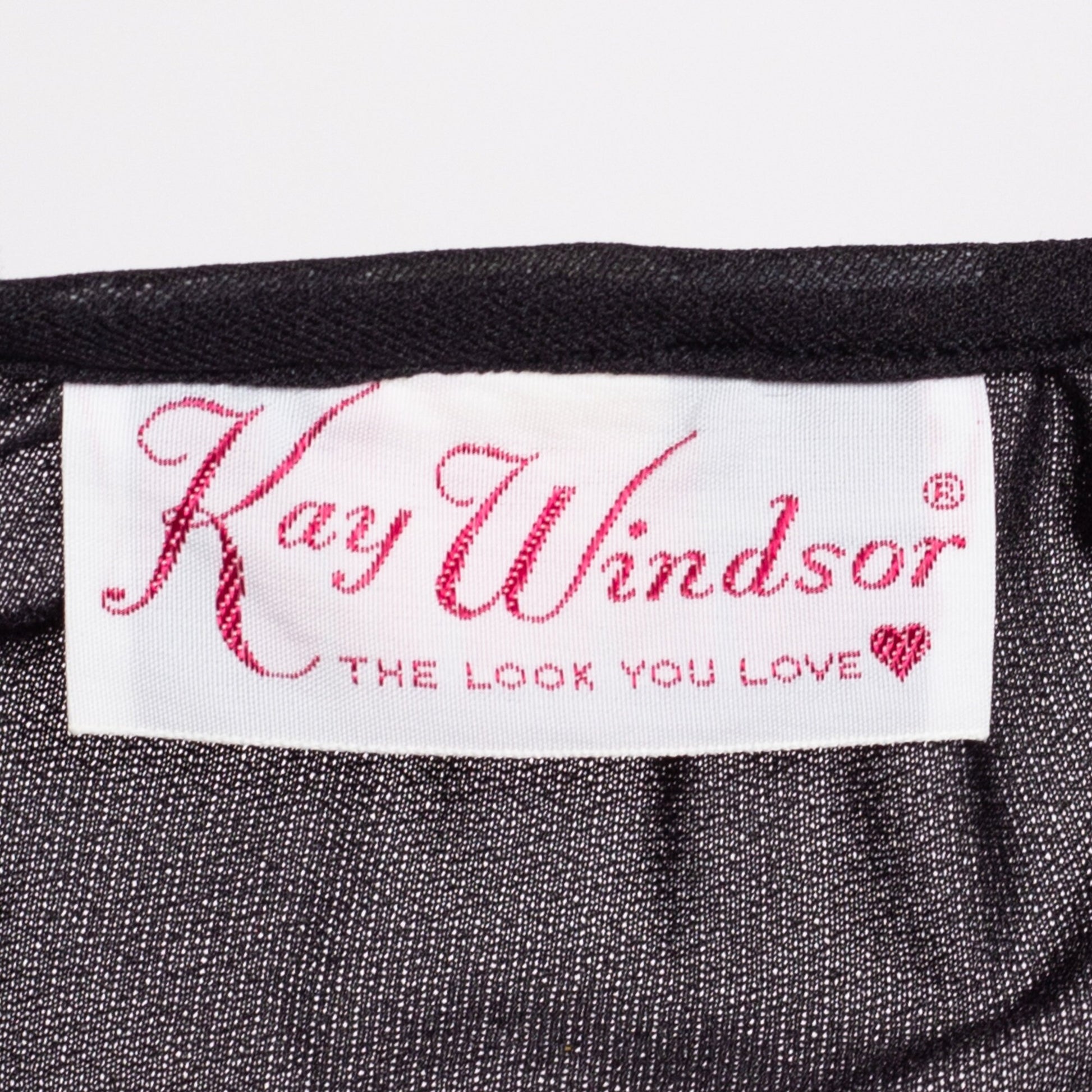70s Kay Windsor Sheer Black Midi Dress - Medium to Large