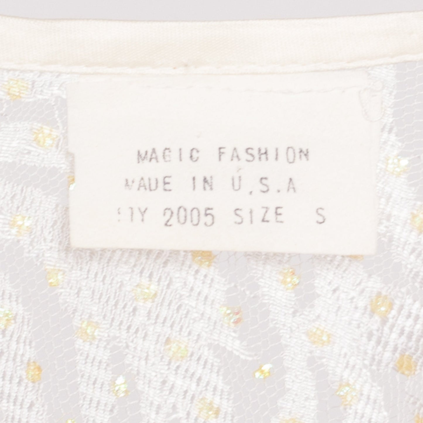 Y2K White Lace Satin Bow Tunic Top - Small