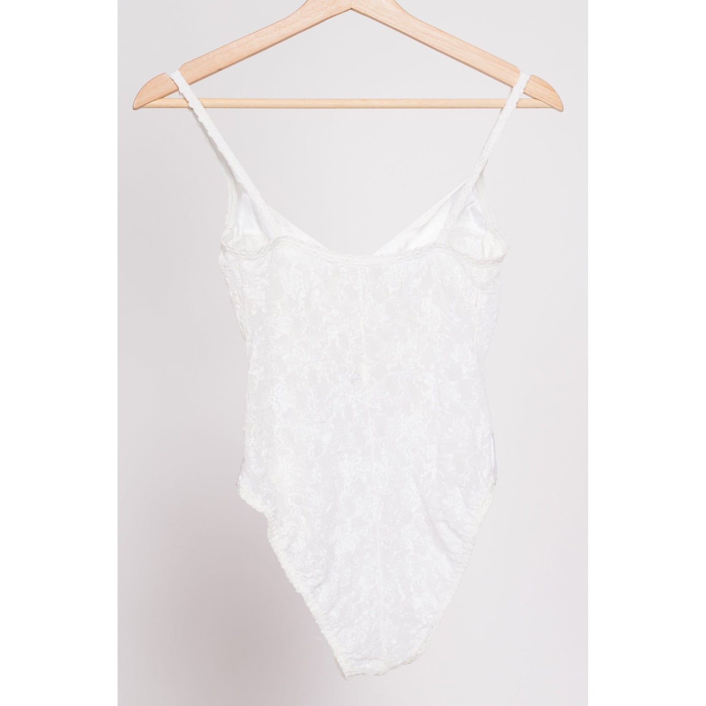 80s Sheer White Lace Teddy - Petite Small | Vintage High Hip Satin Trim One Piece Lingerie Bodysuit