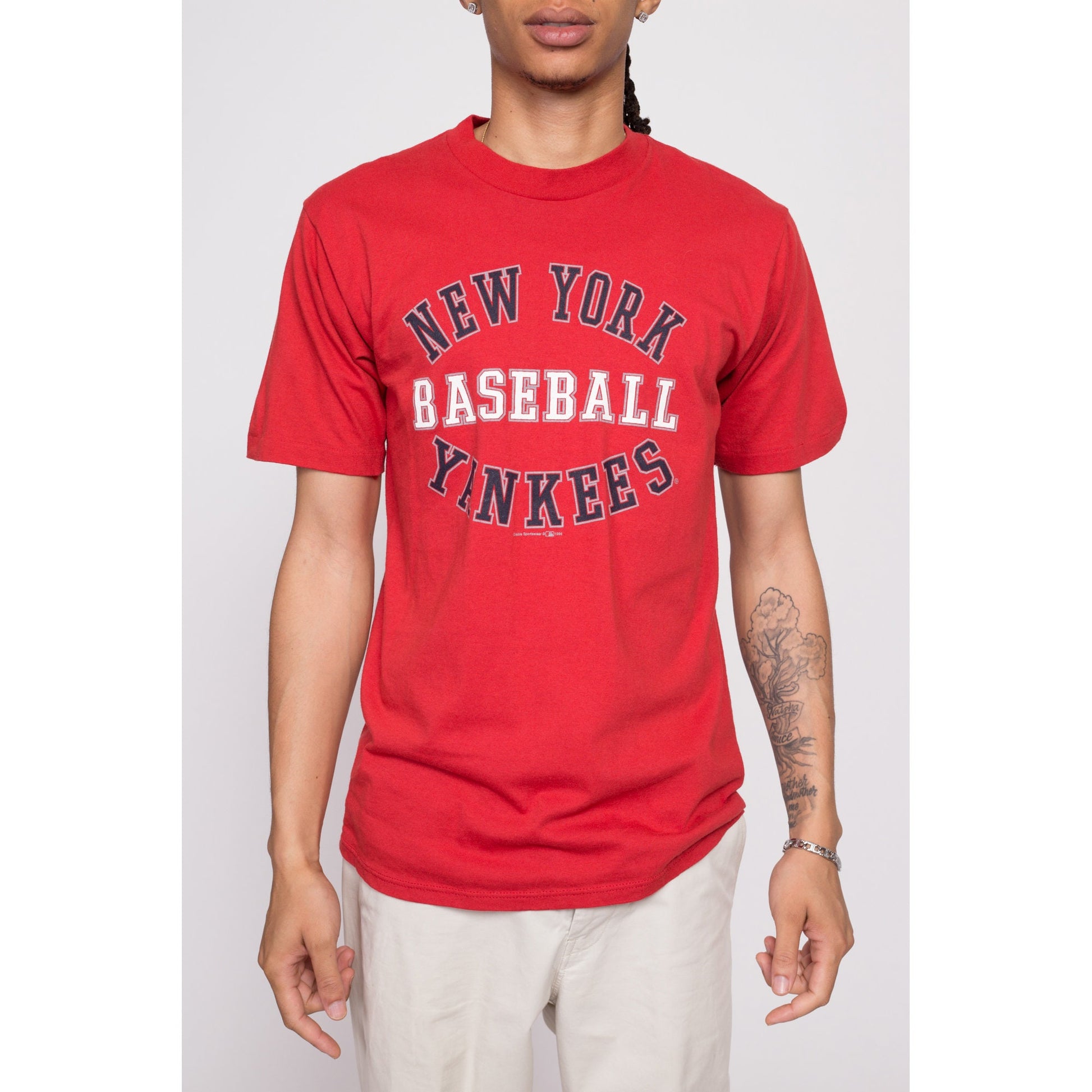 90s New York Yankees Red T Shirt - Unisex Medium – Flying Apple