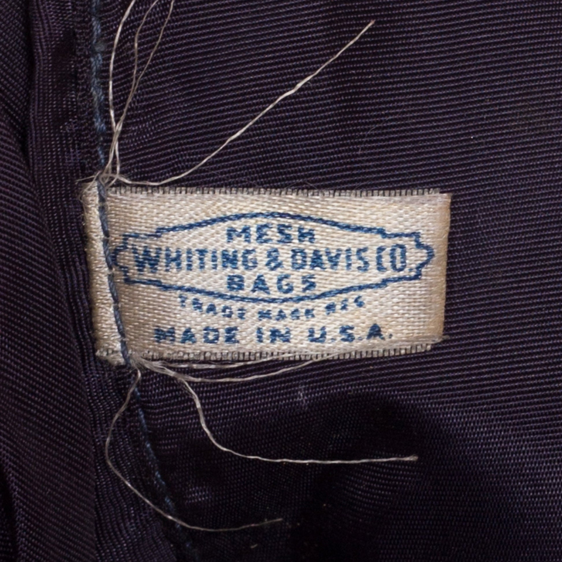 Vintage 1940s Whiting & Davis Metal Mesh Purse | 40s Ivory Painted Enamel Chain Mail Handbag
