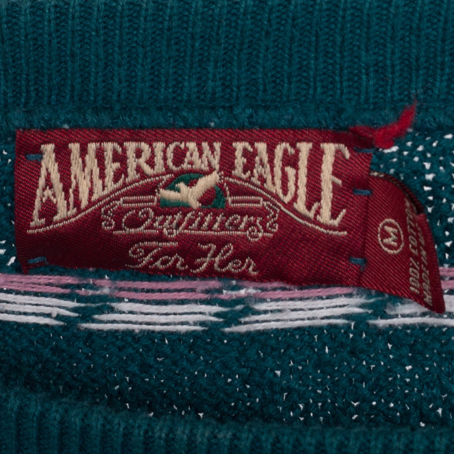 90s American Eagle Teal Sweater - Medium