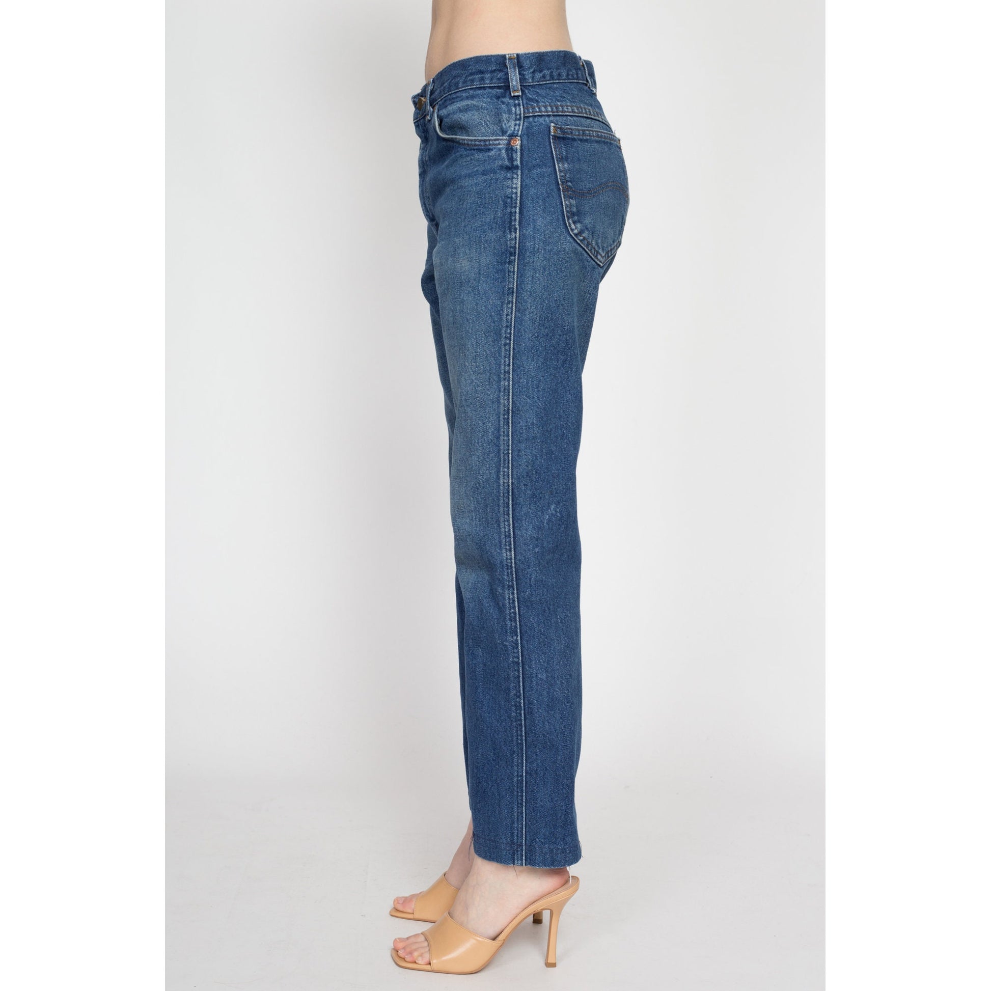 Vintage Lee Riders Unisex Jeans - 31" Waist | 80s Dark Wash Denim Straight Leg Boyfriend Jeans