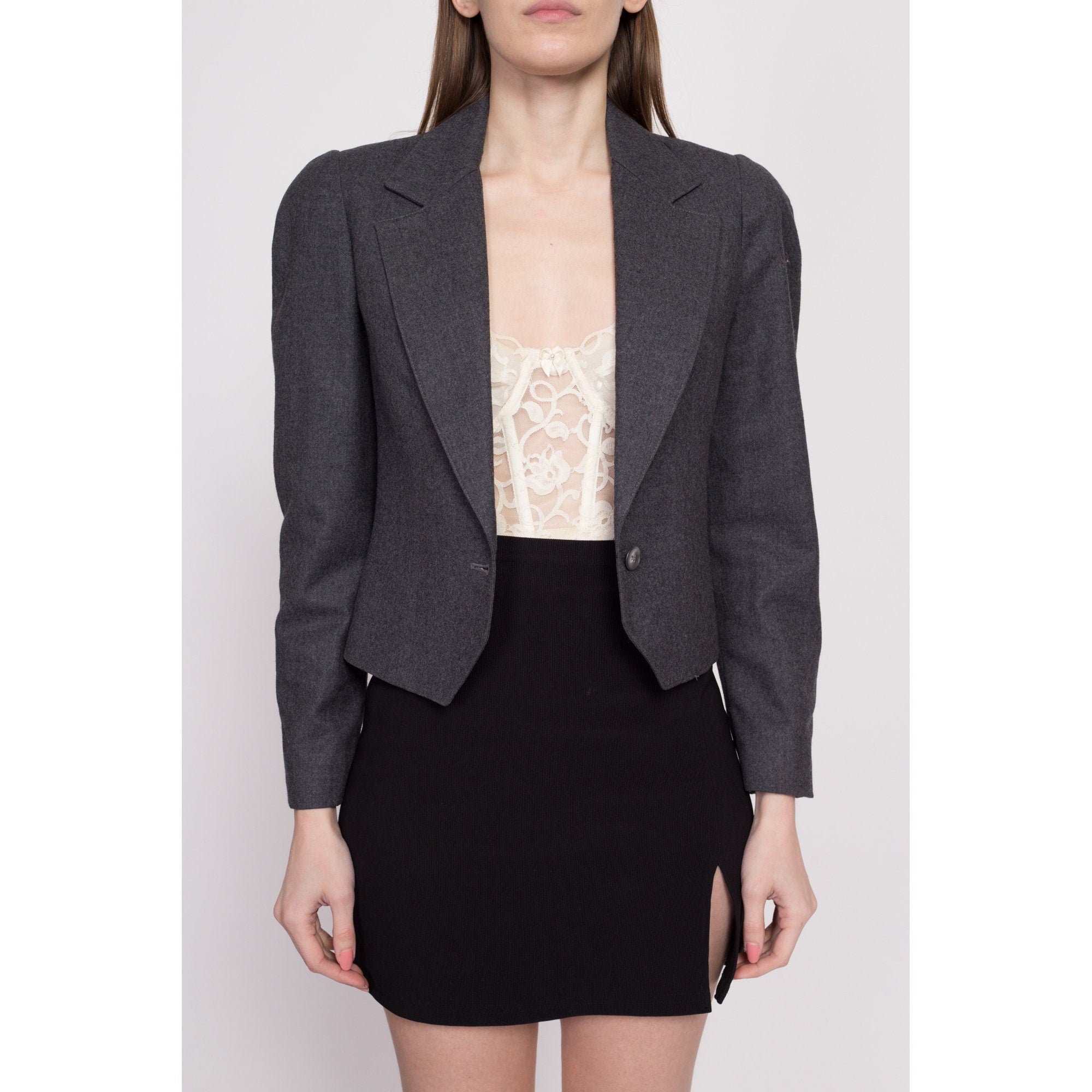 80s Christian Dior Cropped Suit Jacket - Extra Small – Flying