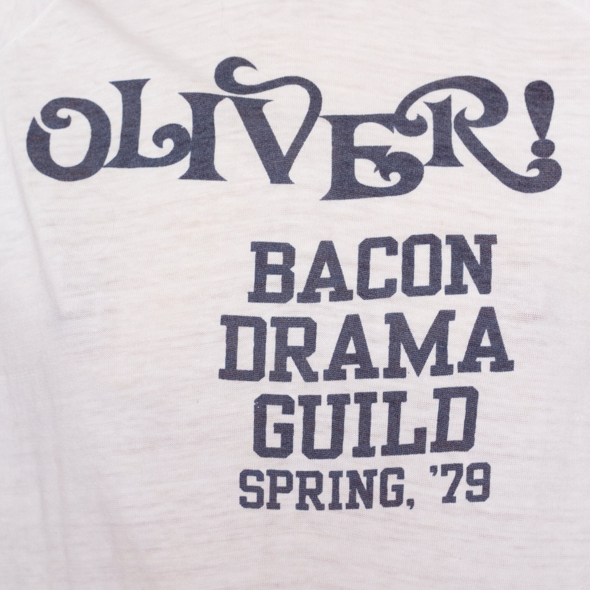 70s Oliver! "Consider Yourself One Of Us" T Shirt - Unisex Small | Vintage Drama Guild Broadway Musical Theater Graphic Ringer Tee
