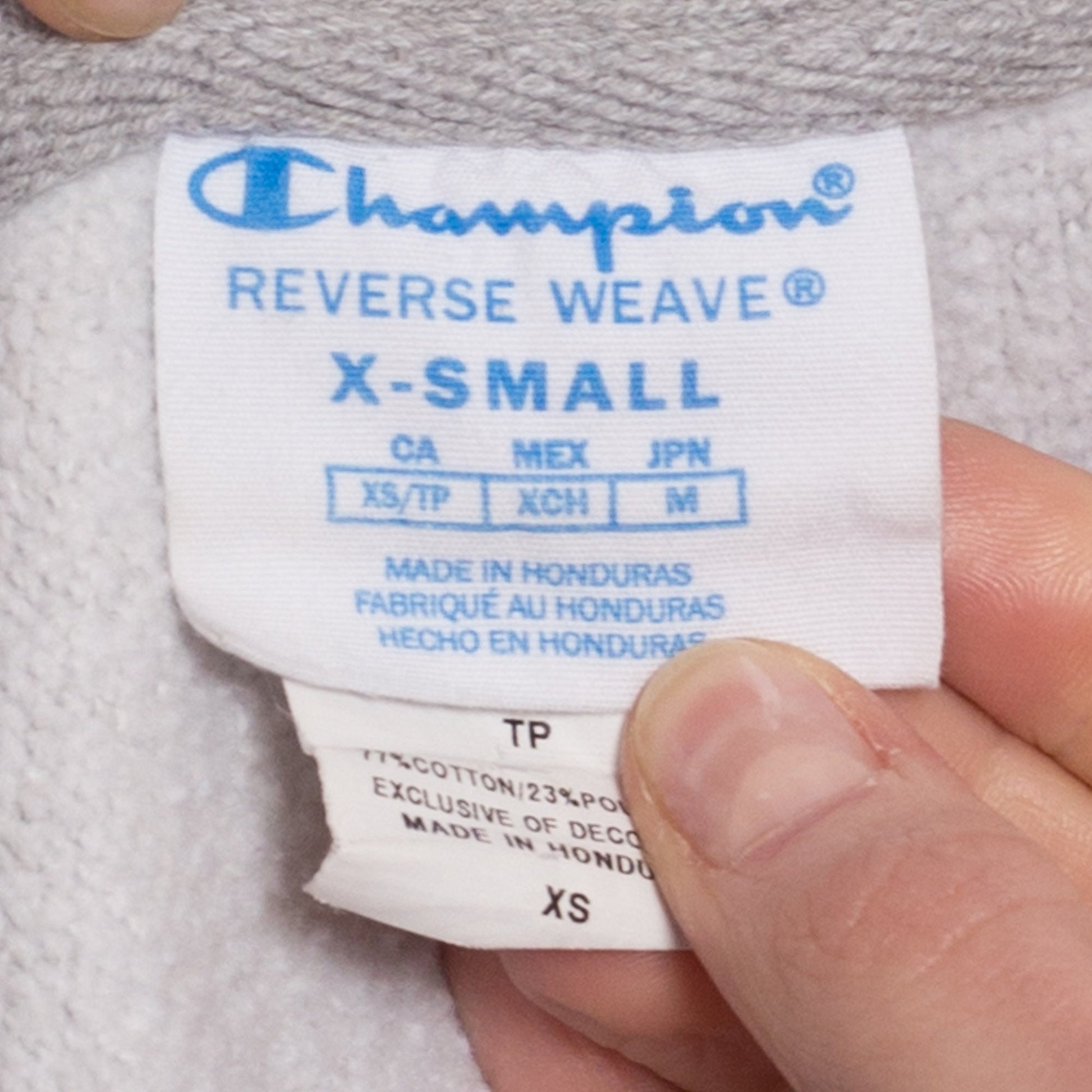 Champion Heather Grey Cropped Sweatshirt - Extra Small | Reverse Weave Crew Neck Plain Streetwear Pullover
