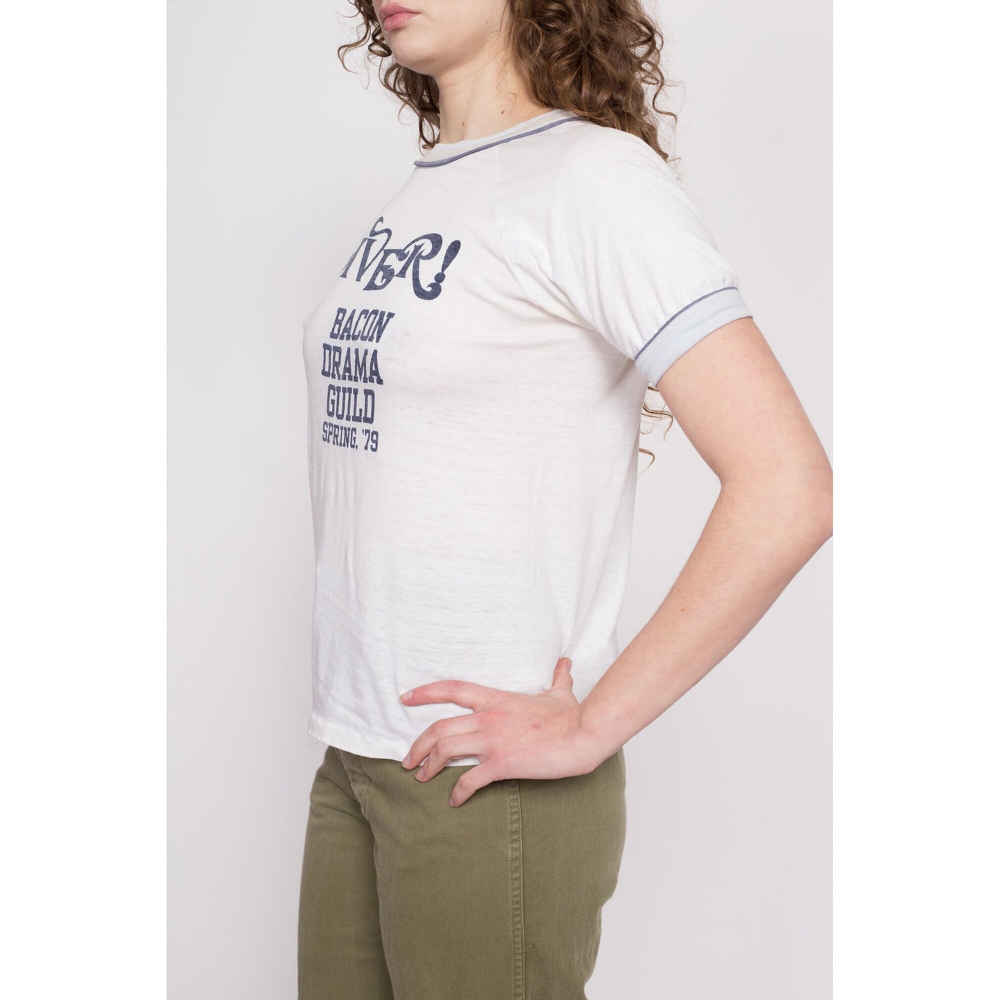 70s Oliver! "Consider Yourself One Of Us" T Shirt - Unisex Small | Vintage Drama Guild Broadway Musical Theater Graphic Ringer Tee