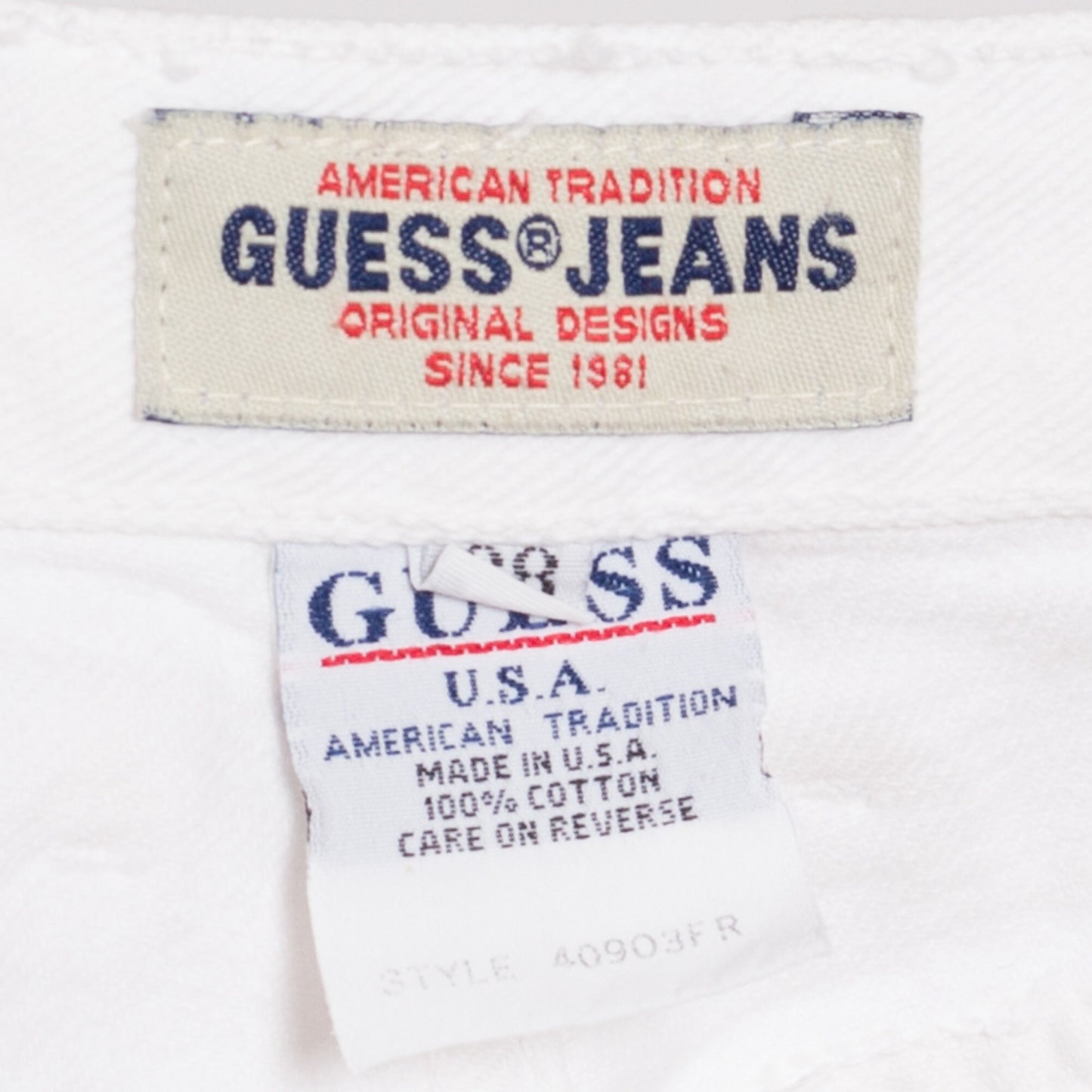 90s Guess White Cut Off Jean Shorts - Small, 26.5" | Vintage Georges Marciano High Waisted Denim Cutoffs