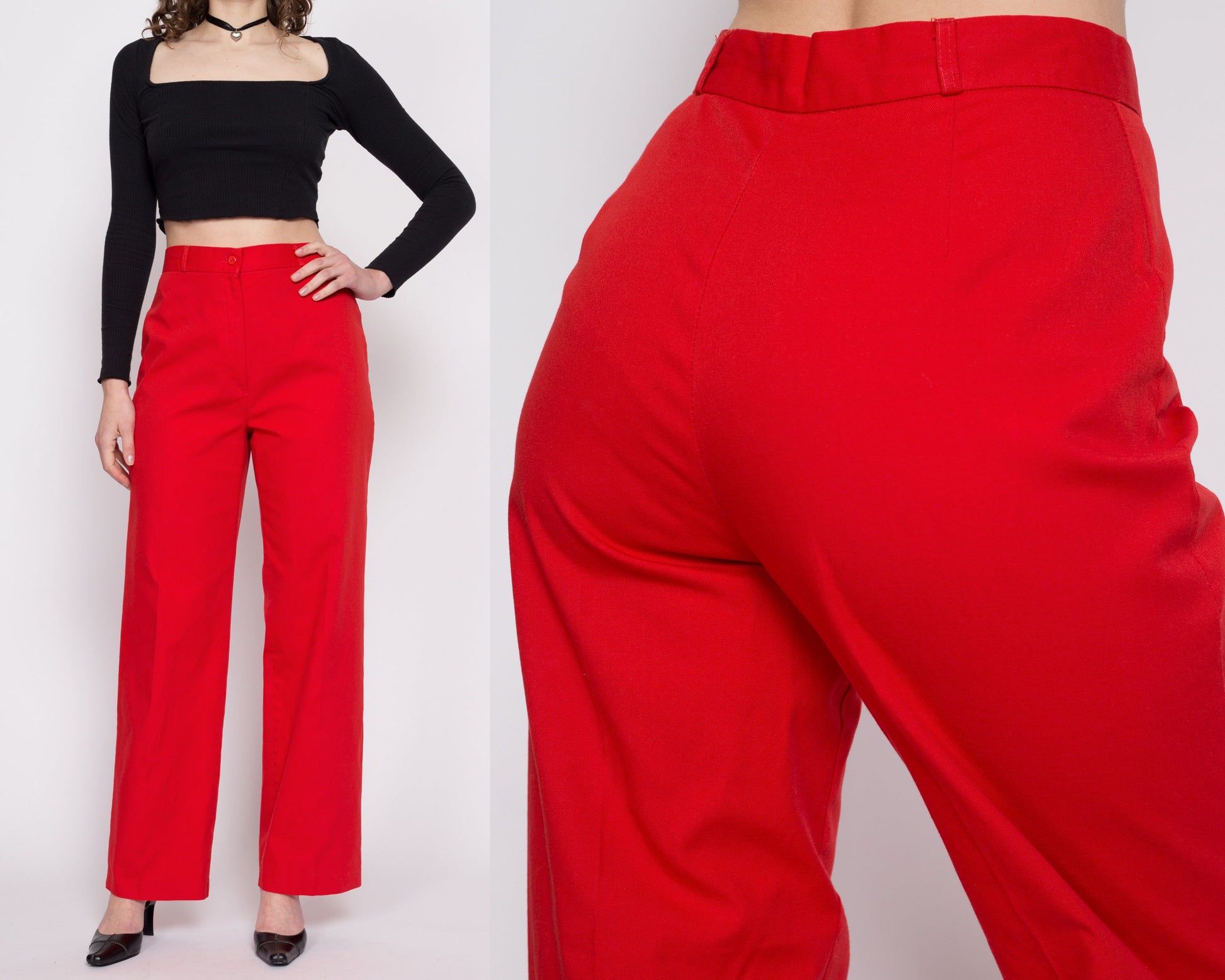  High Waisted Red Pants