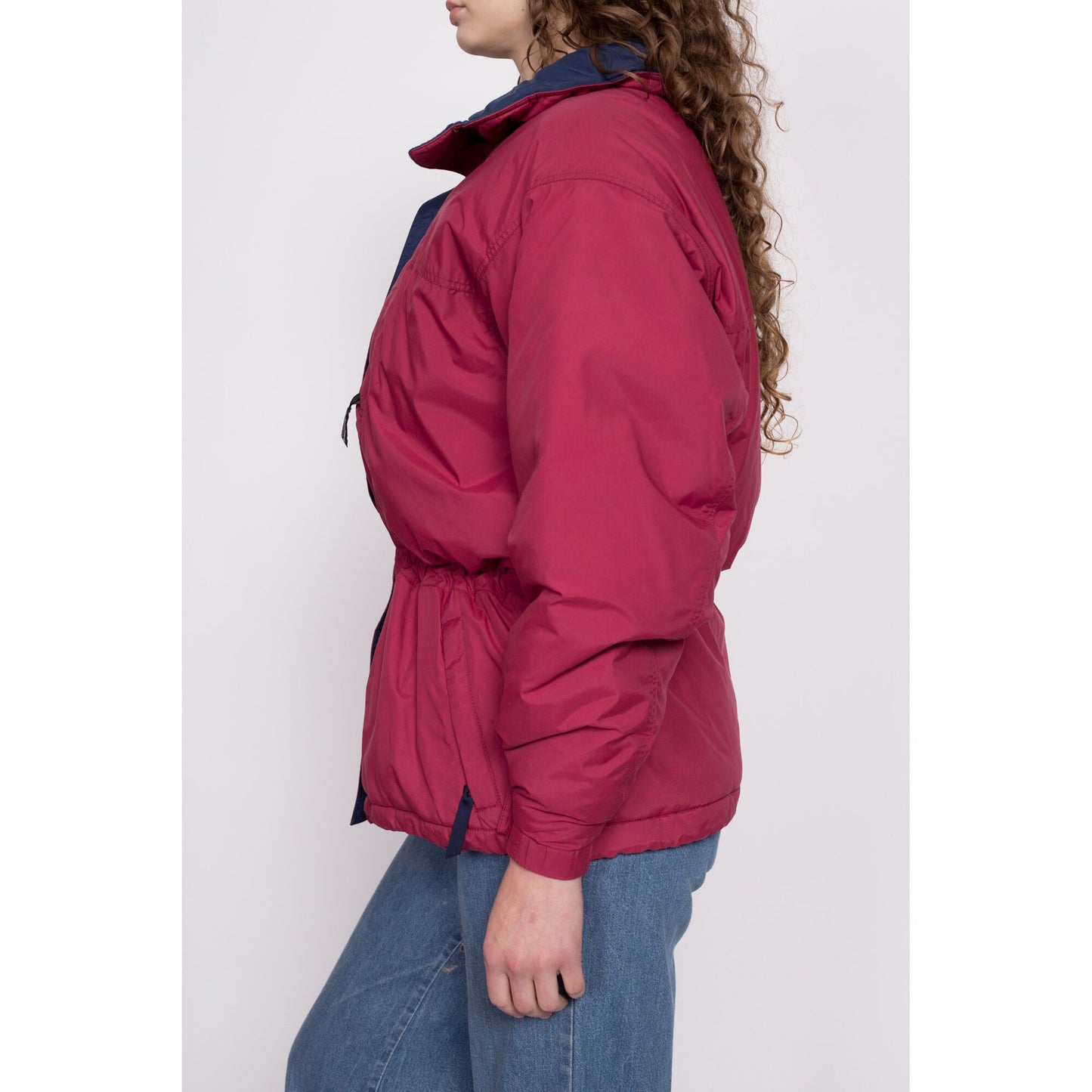 90s Y2K Patagonia Drawstring Waist Puffer Ski Jacket - Women's Small | Vintage Wine Red Winter Parka Coat