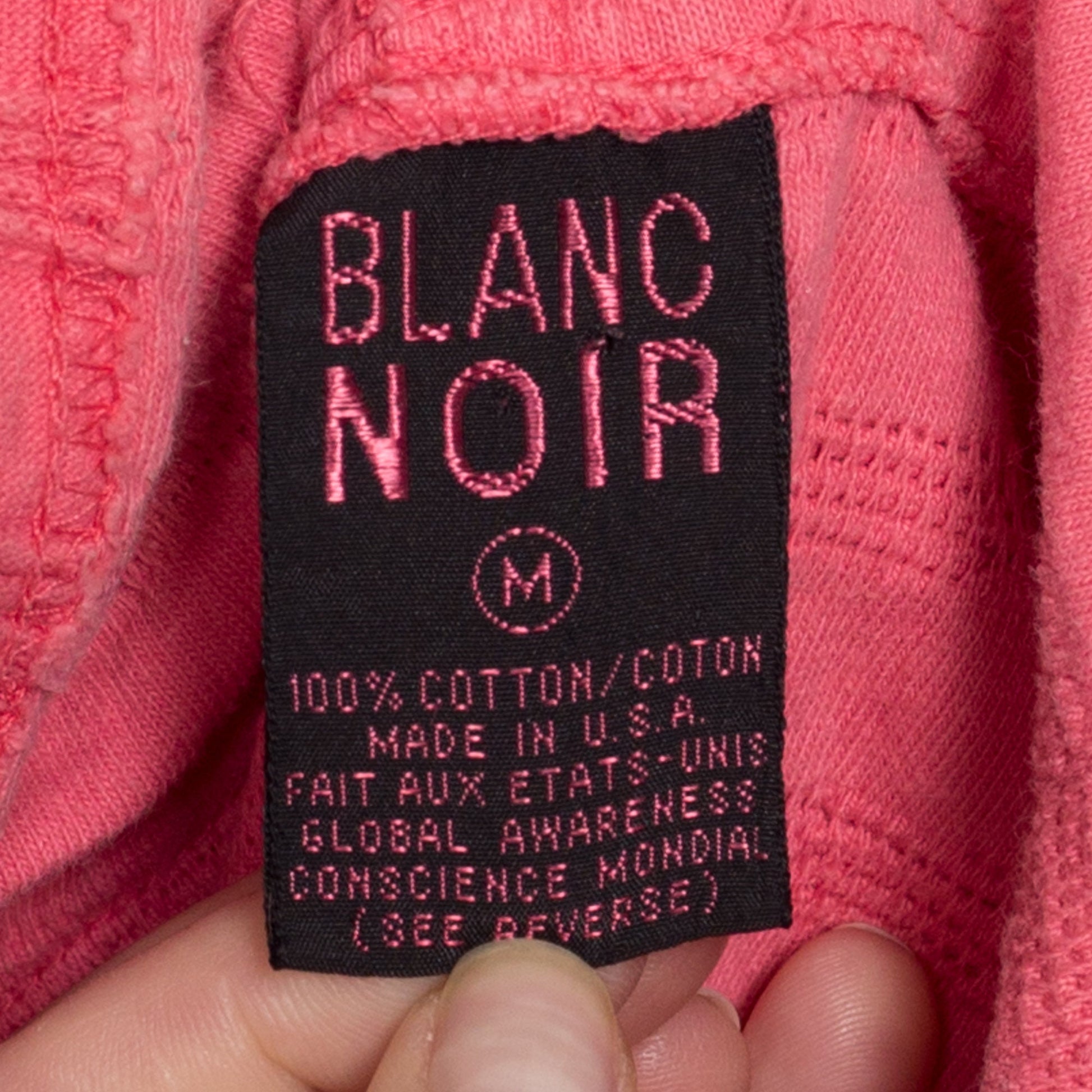 90s Blank Noir Coral Pink Textured Hooded Crop Top - Medium | Vintage Streetwear Oversized Hoodie T Shirt