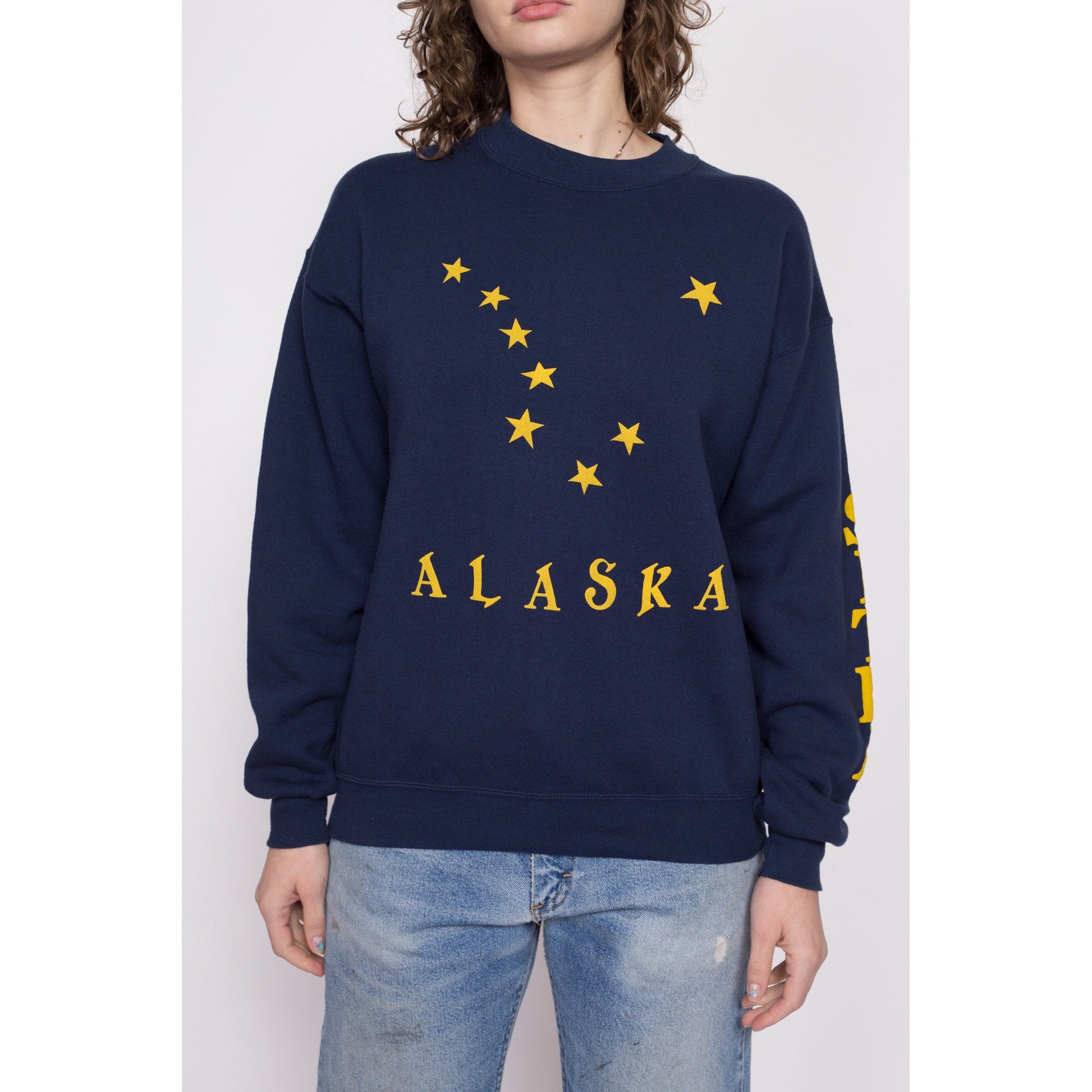 90s Alaska Constellation Sweatshirt - Men's Medium, Women's Large