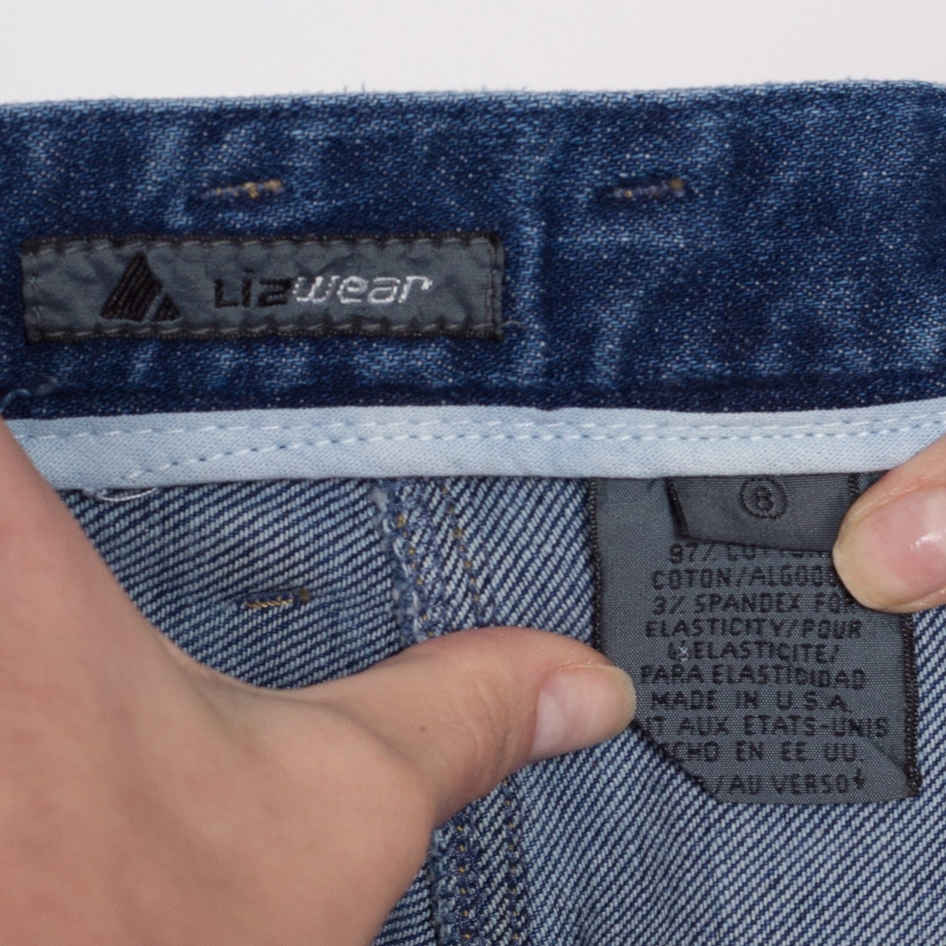 90s Lizwear Stirrup Side Zip Jeans - Extra Small, 25" | Vintage High Waisted Dark Wash Stretchy Slim Ankle Jeans