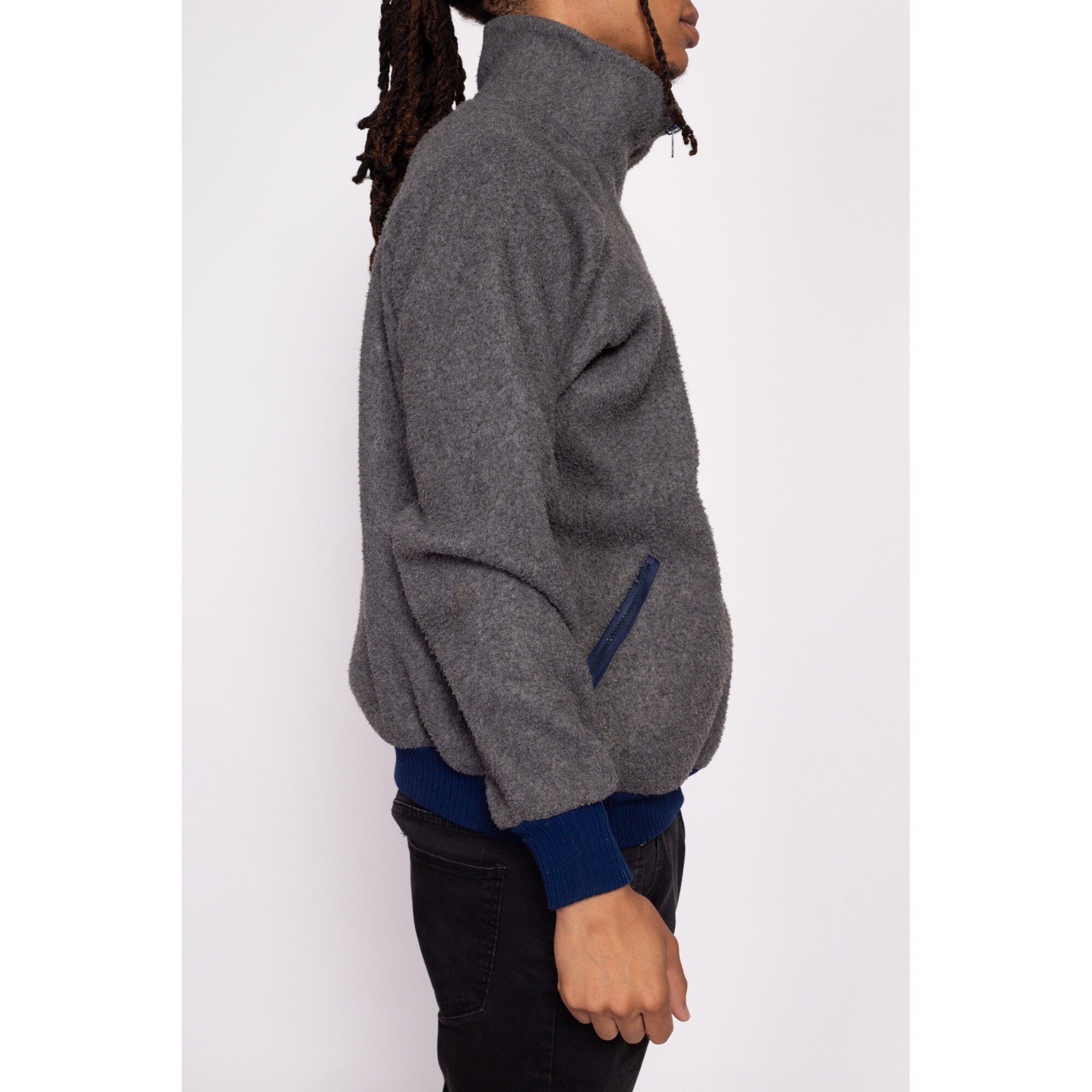 80s Patagonia Fleece Half Zip Sweatshirt - Men's Medium