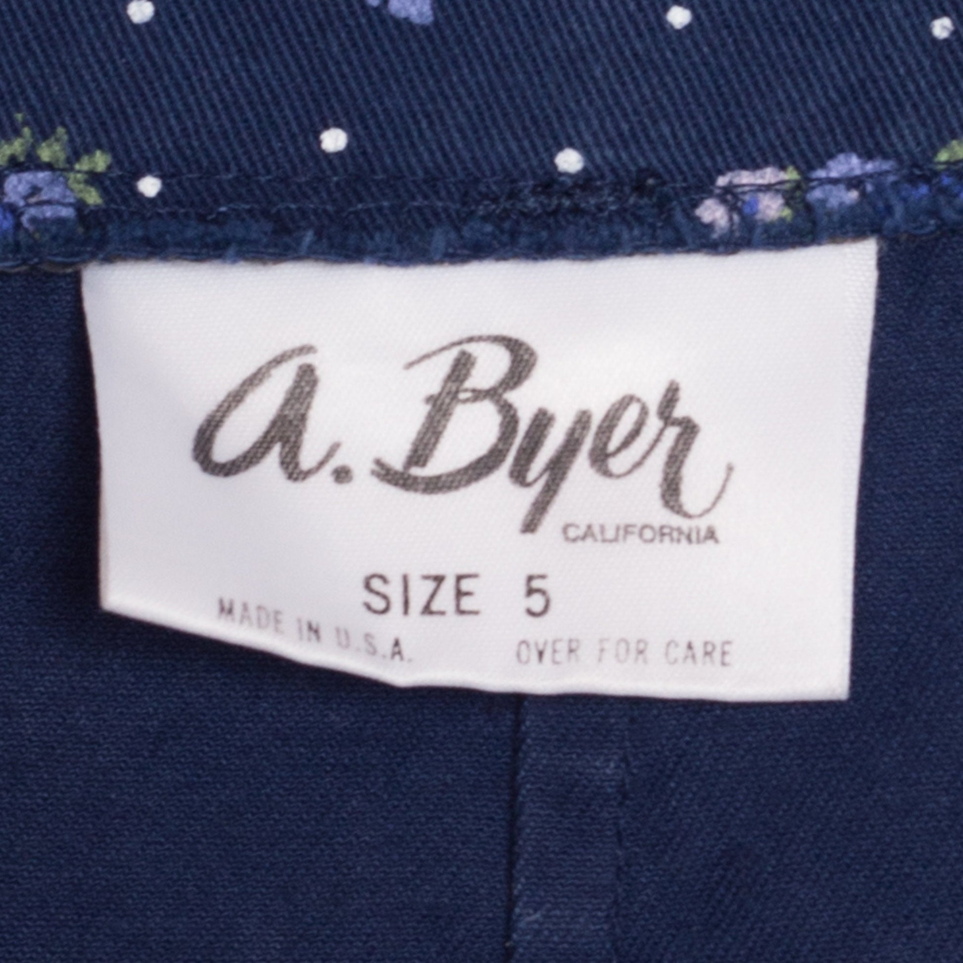 90s Blue Floral Mini Pencil Skirt - Extra Small, 24.5" | Vintage Navy Polka Dot High Waisted Miniskirt
