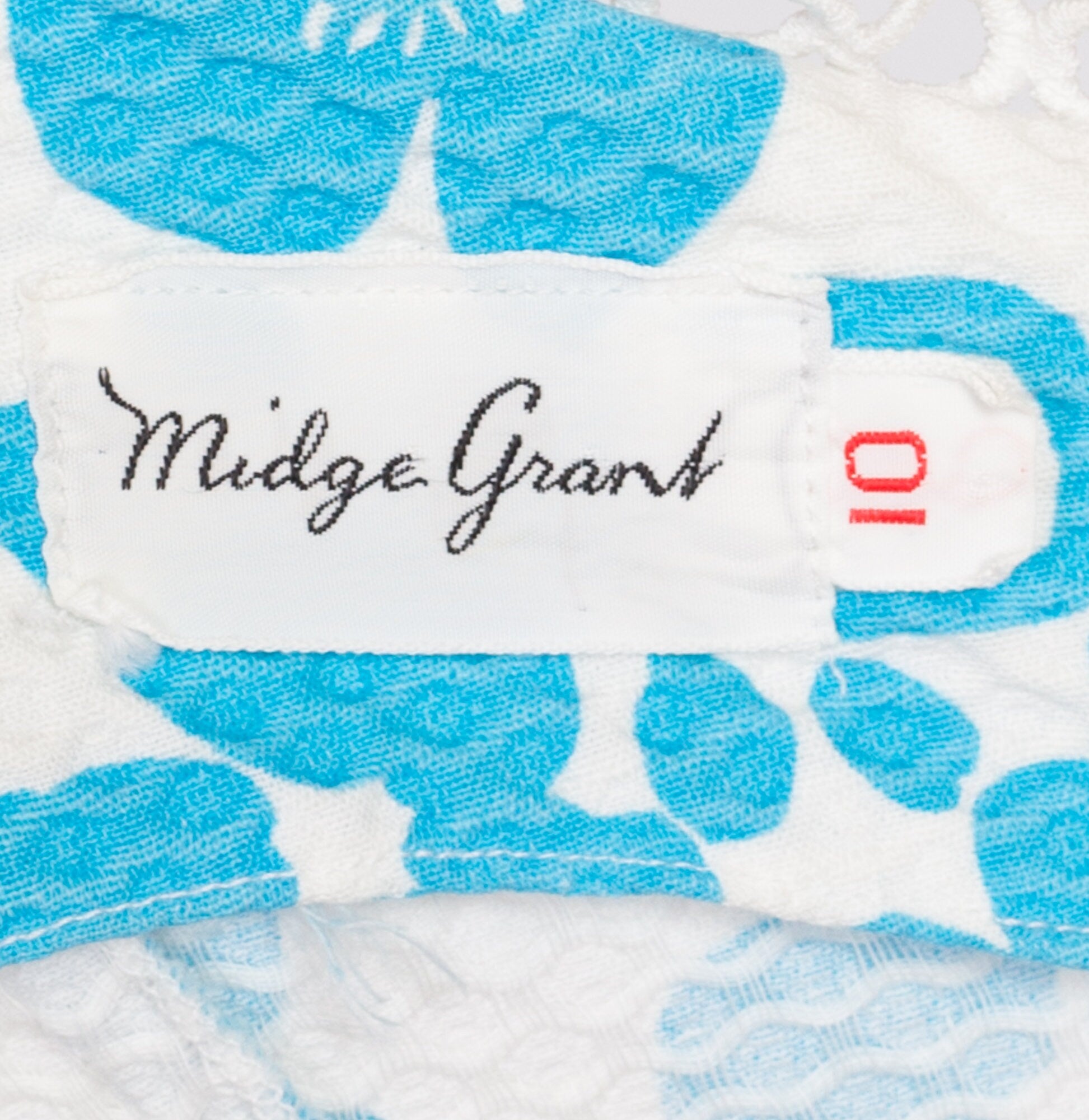 60s Blue & White Floral A Line Dress, As Is - Extra Small | Vintage Midge Grant Sleeveless Retro Pocket Mini Dress