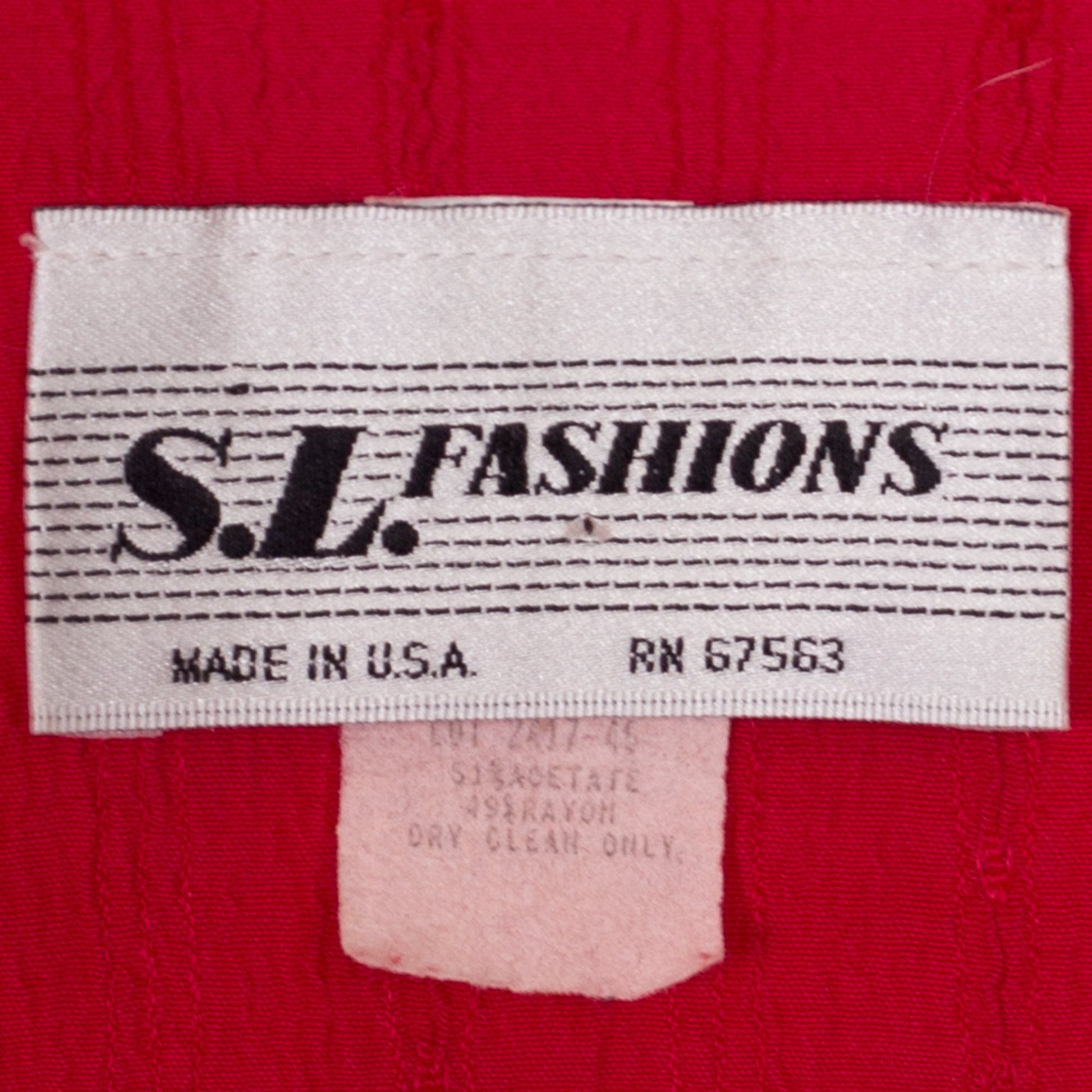 80s Red Button Up Jumpsuit - Large | Vintage Long Sleeve Grunge V-Neck Tapered Leg Pantsuit
