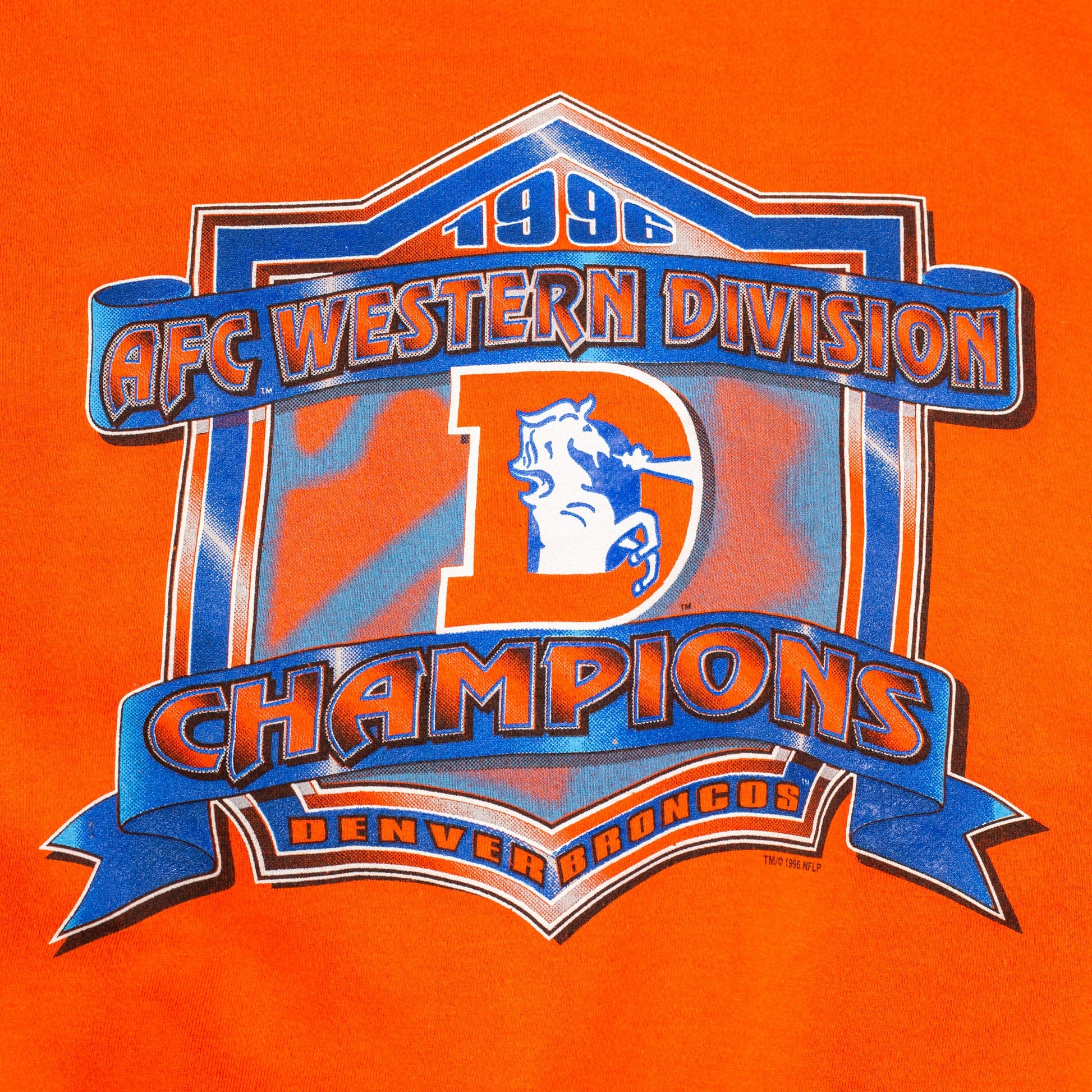 90s Denver Broncos NFL Sweatshirt - Men's XL | Vintage 1996 Logo 7 AFC Champions Football Graphic Crewneck