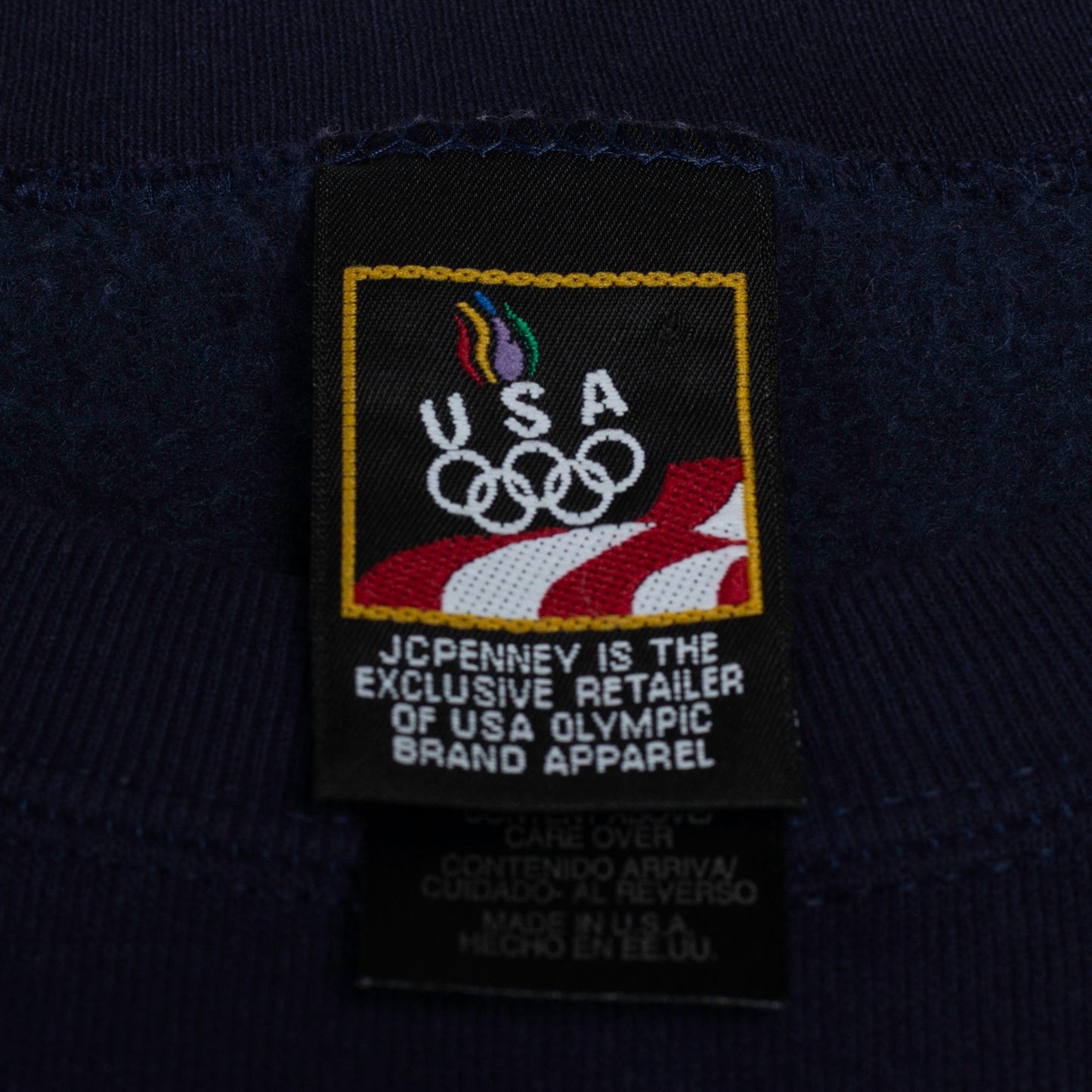 90s USA Olympics Sweatshirt - Men's Large, Women's XL | Vintage Navy Blue Crew Neck Pullover