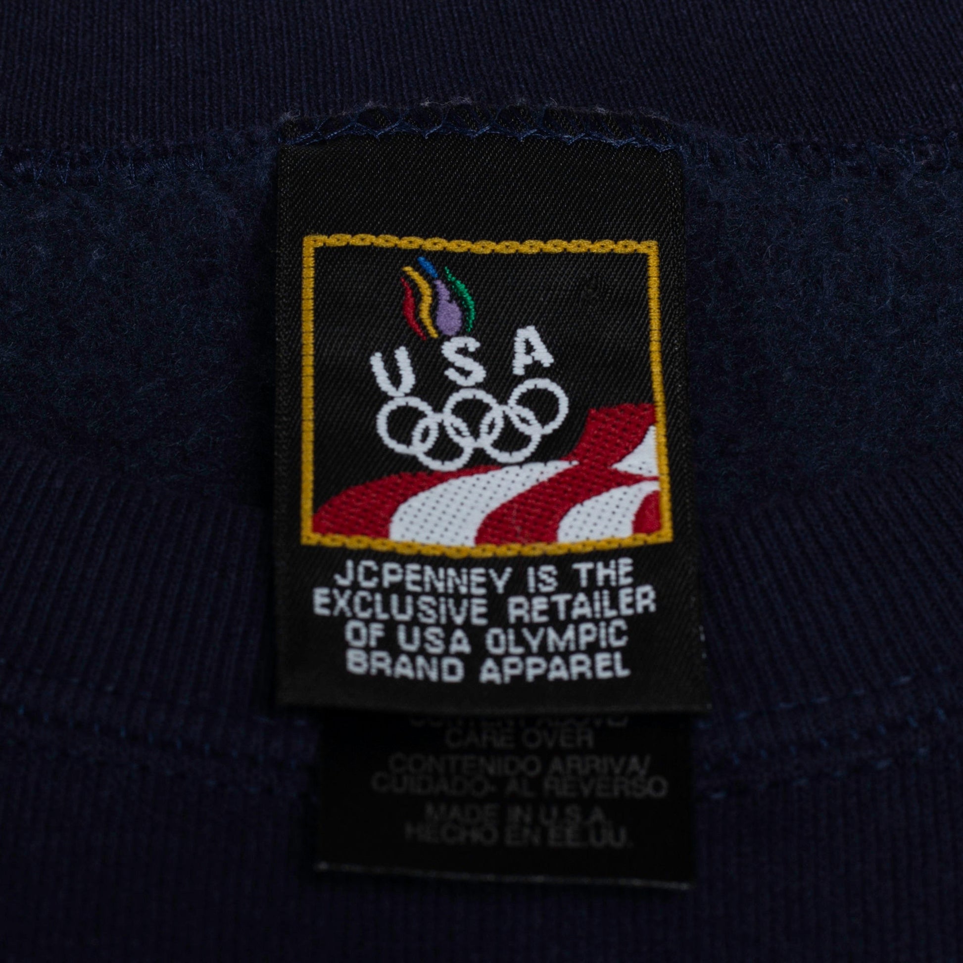 90s USA Olympics Sweatshirt - Men's Large, Women's XL | Vintage Navy Blue Crew Neck Pullover
