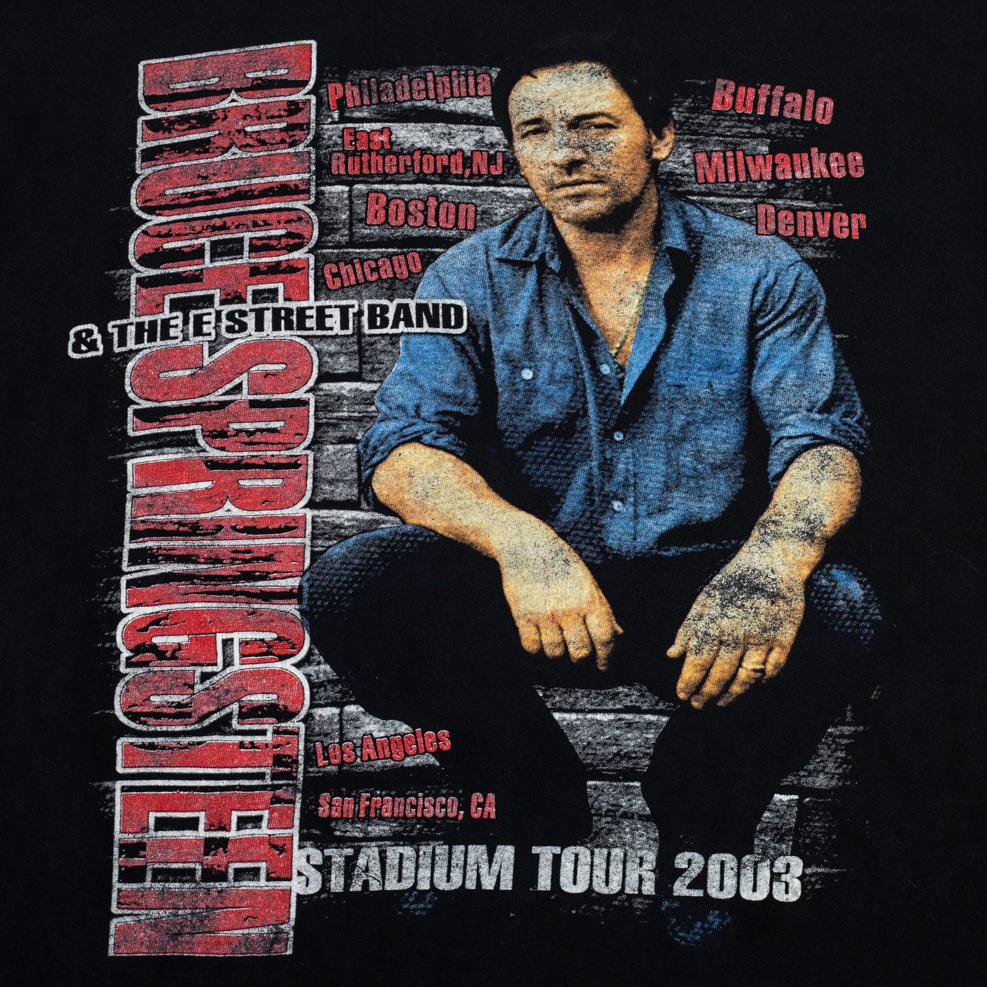 Vintage Bruce Springsteen & The E Street Band T Shirt - Men's Large, Women's XL | 2003 Stadium Tour Music Band Tee