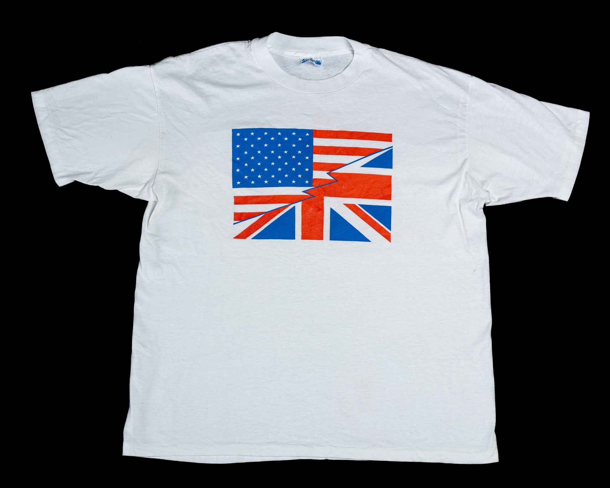 90s American Flag Union Jack T Shirt - Men's Large, Women's XL | Vintage USA England Graphic Tee