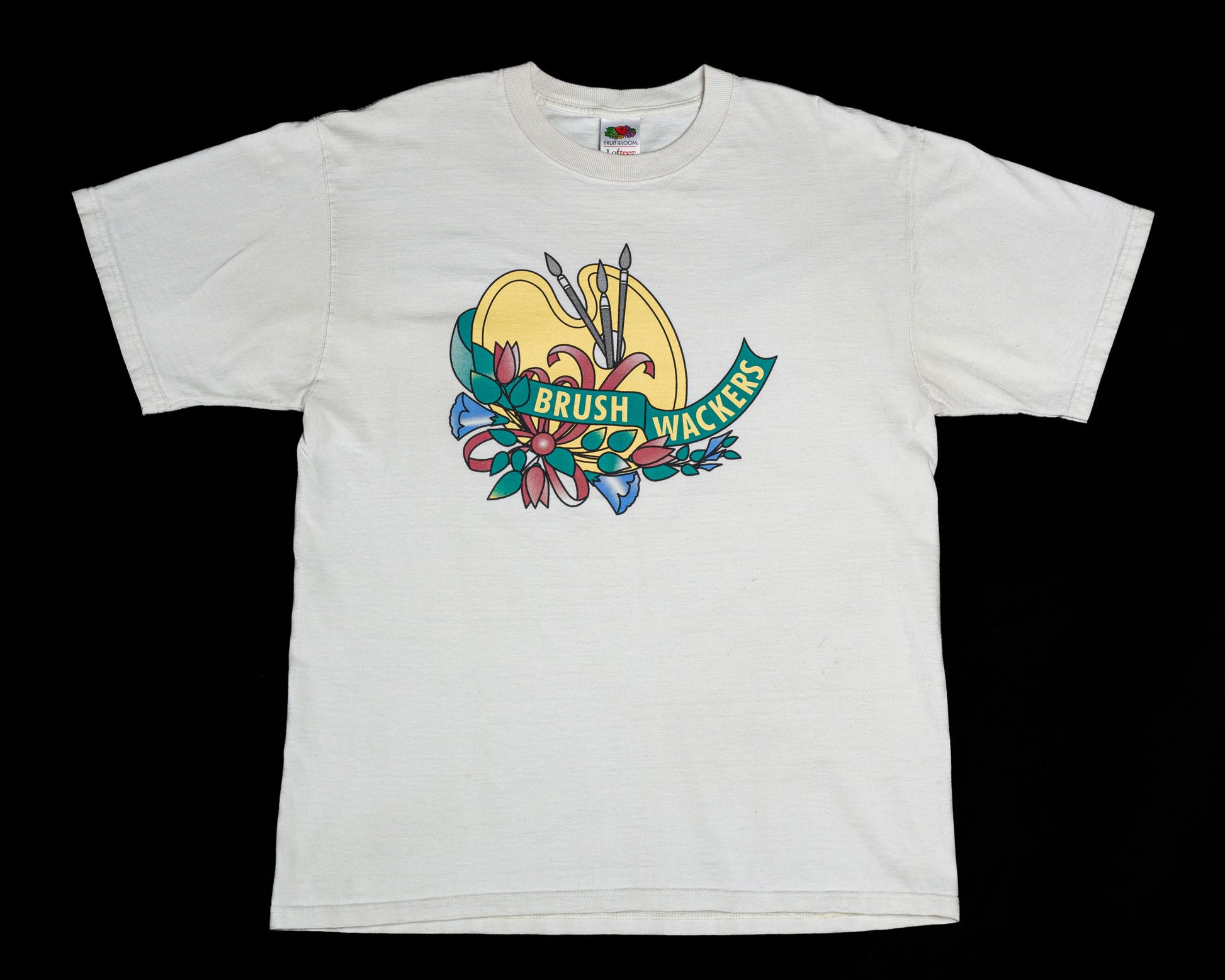 90s "Brush Wackers" Painter T Shirt - Men's Medium, Women's Large | Vintage Artist Palette Graphic Tee